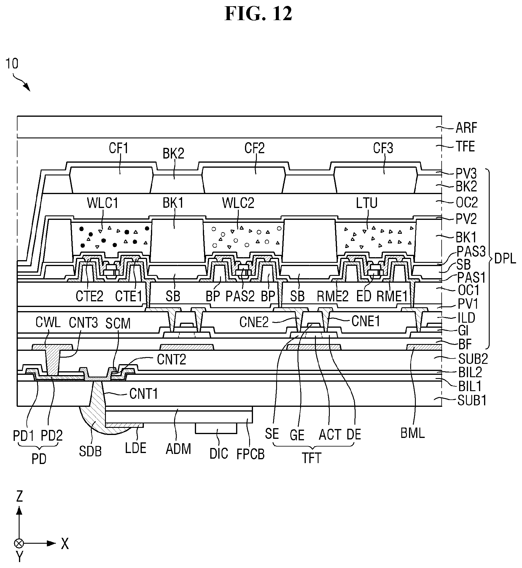 Patent US12317645 Figure 11 – Display device, method of providing the same, and tiled display device including display device