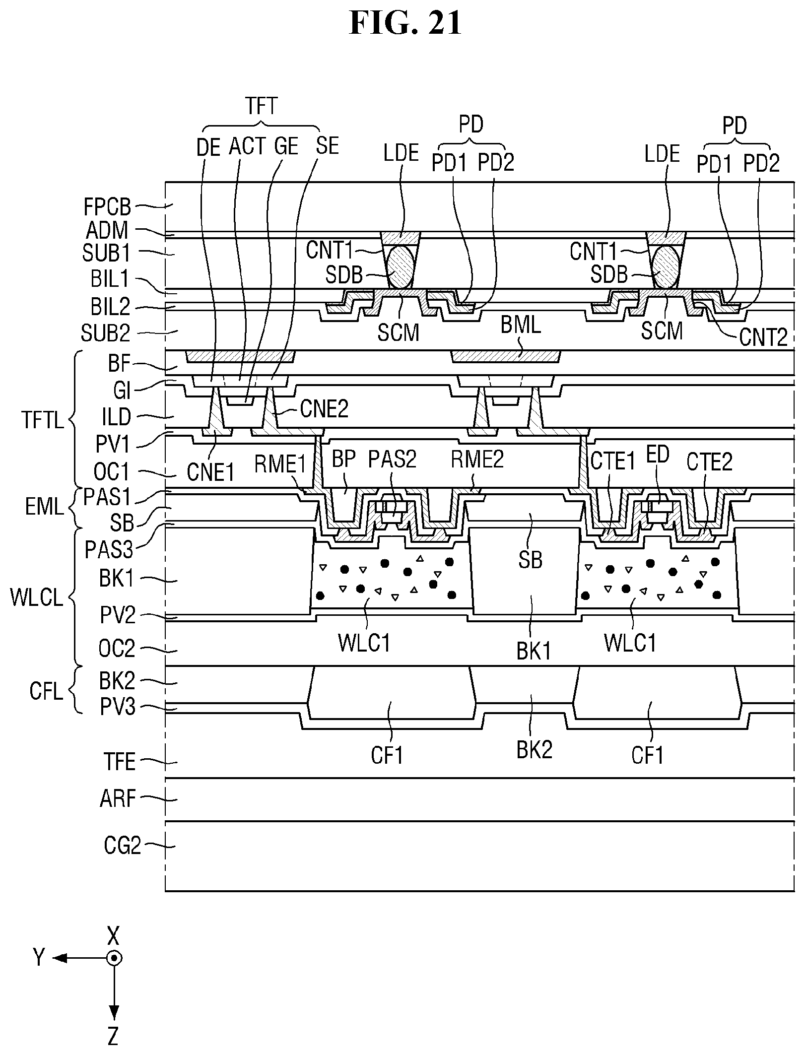 Patent US12317645 Figure 19 – Display device, method of providing the same, and tiled display device including display device