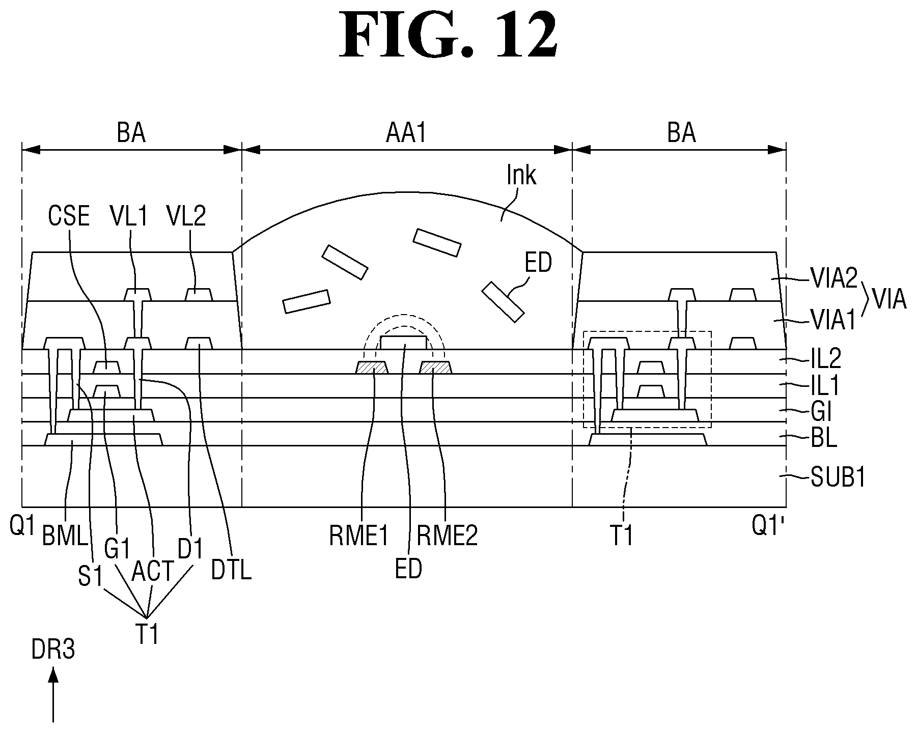Patent US12317648 Figure 12 – Display device