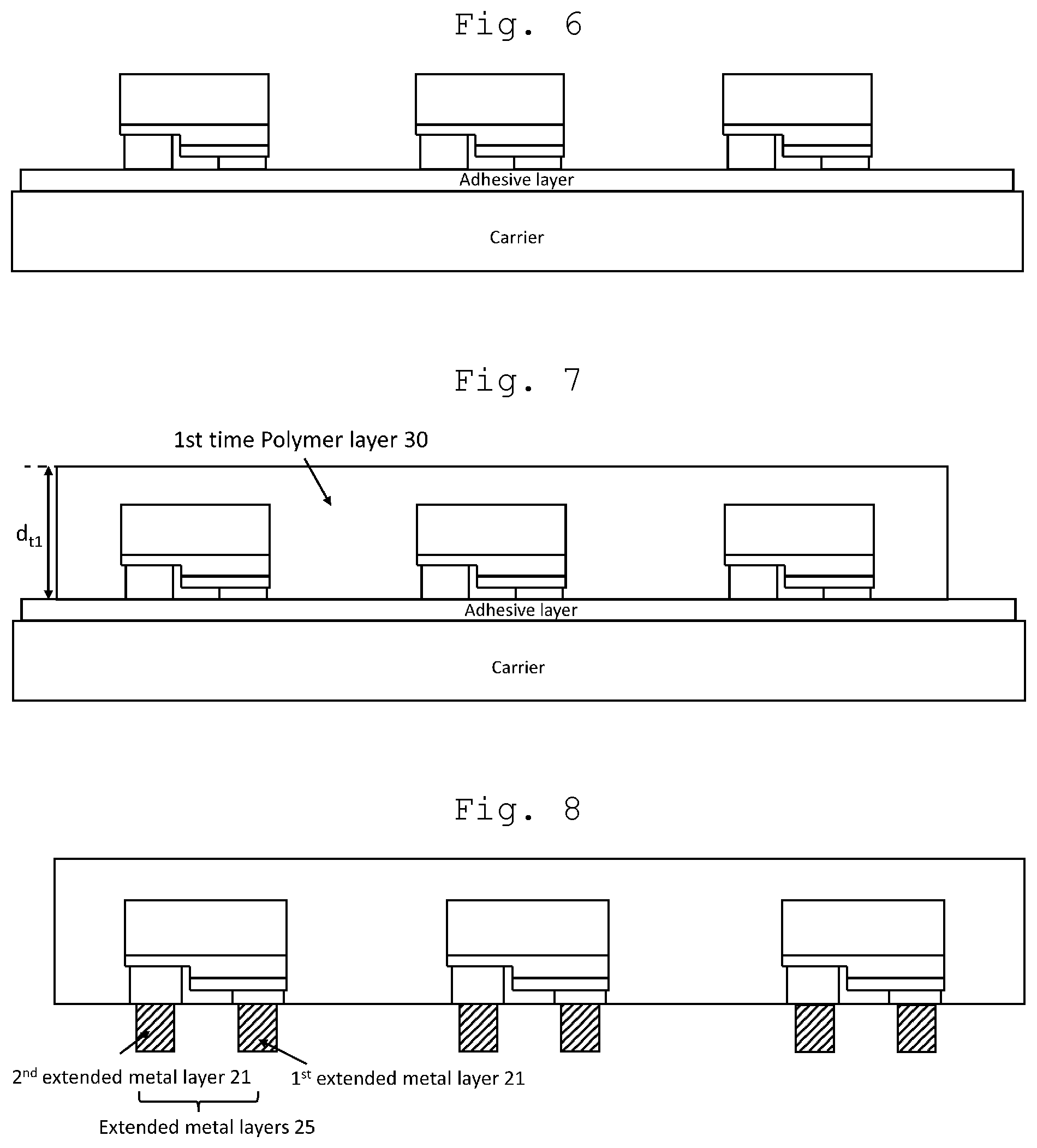 Patent US12317659 Figure 7 – Method of making a packaged device