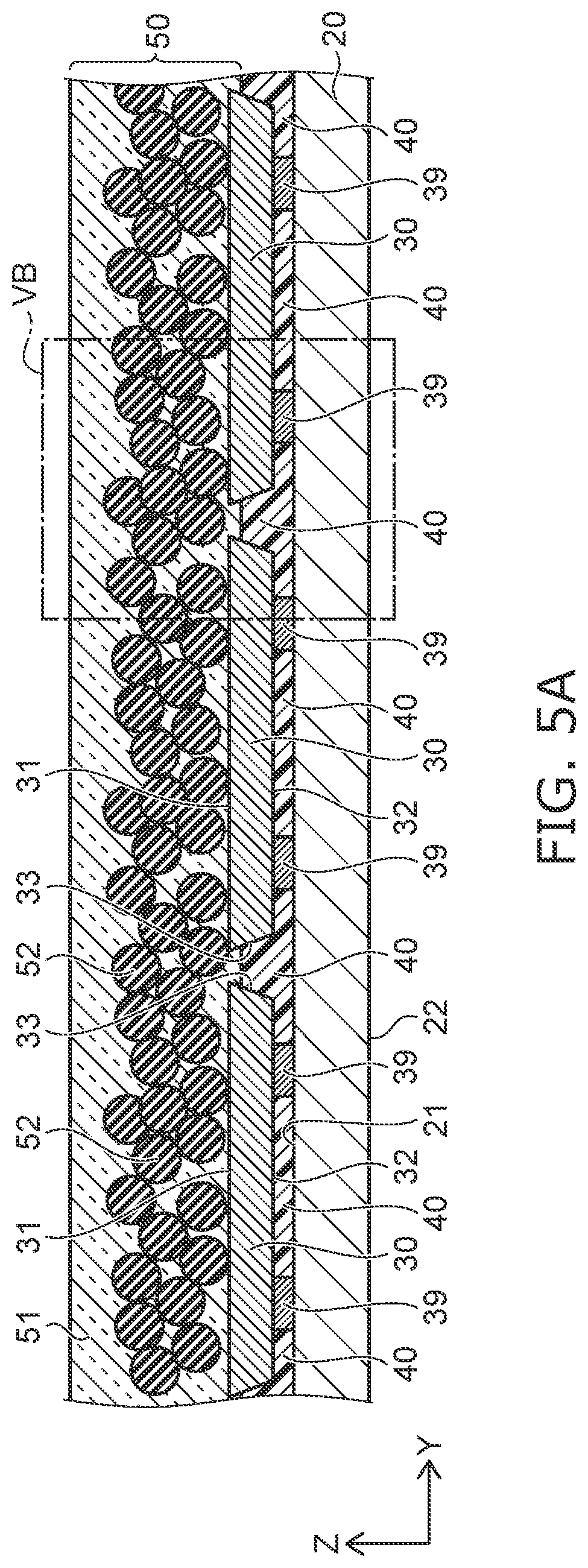 Patent US12317661 Figure 5 – Light emitting module manufacturing method including covering lateral faces of light emitting elements with resin