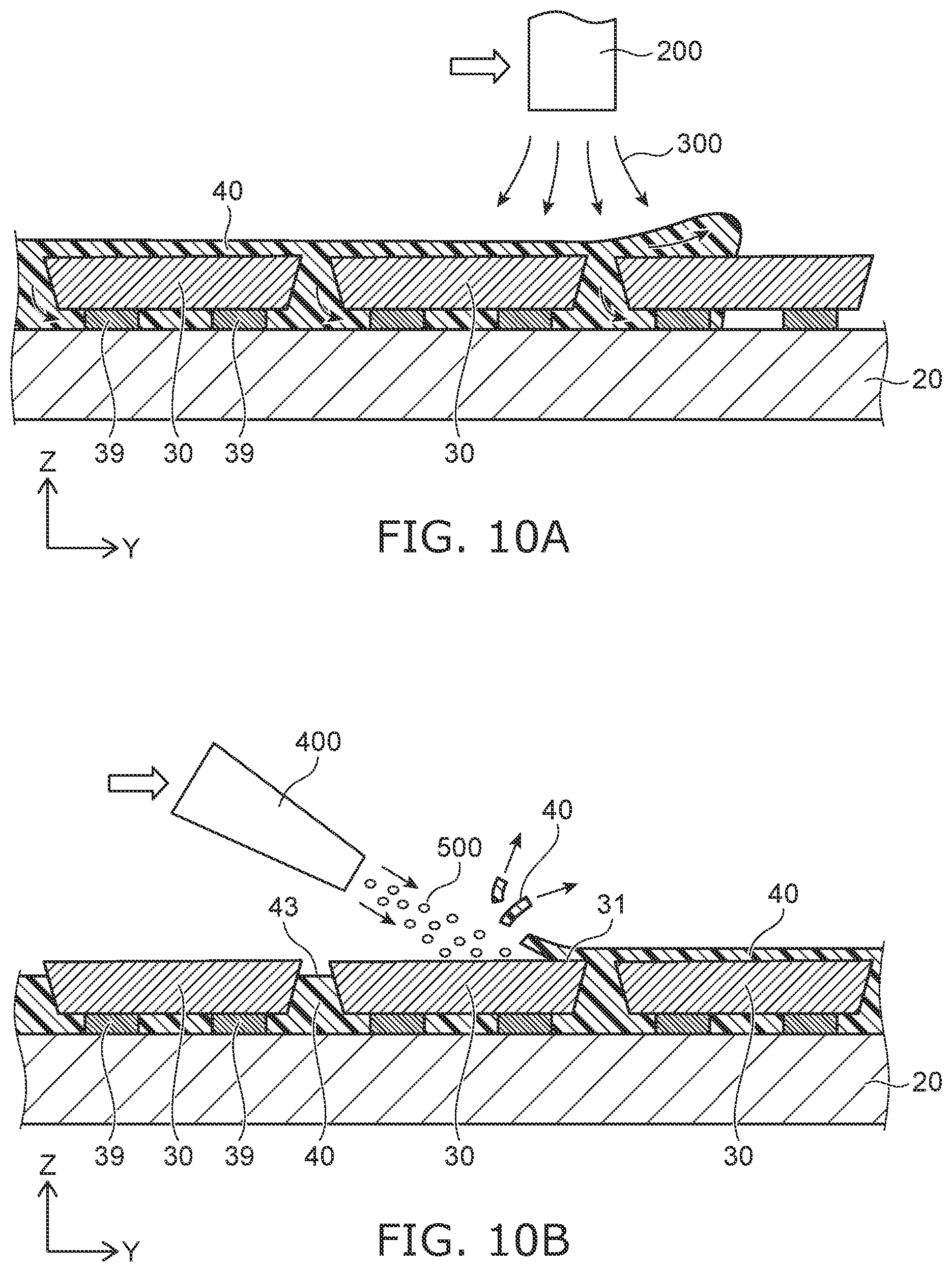 Patent US12317661 Figure 11 – Light emitting module manufacturing method including covering lateral faces of light emitting elements with resin