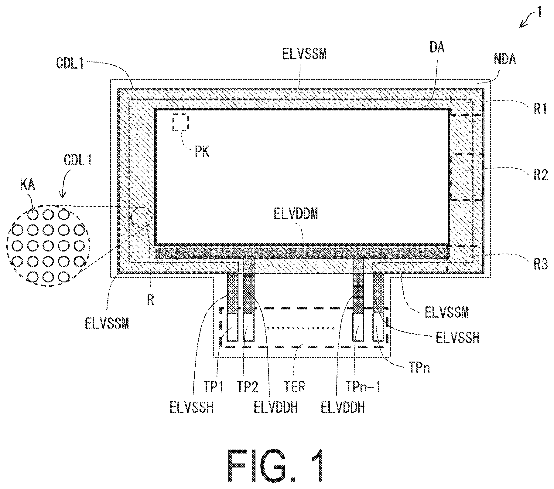 Patent US12317662 Figure 1 – Display device and method for inspecting display device