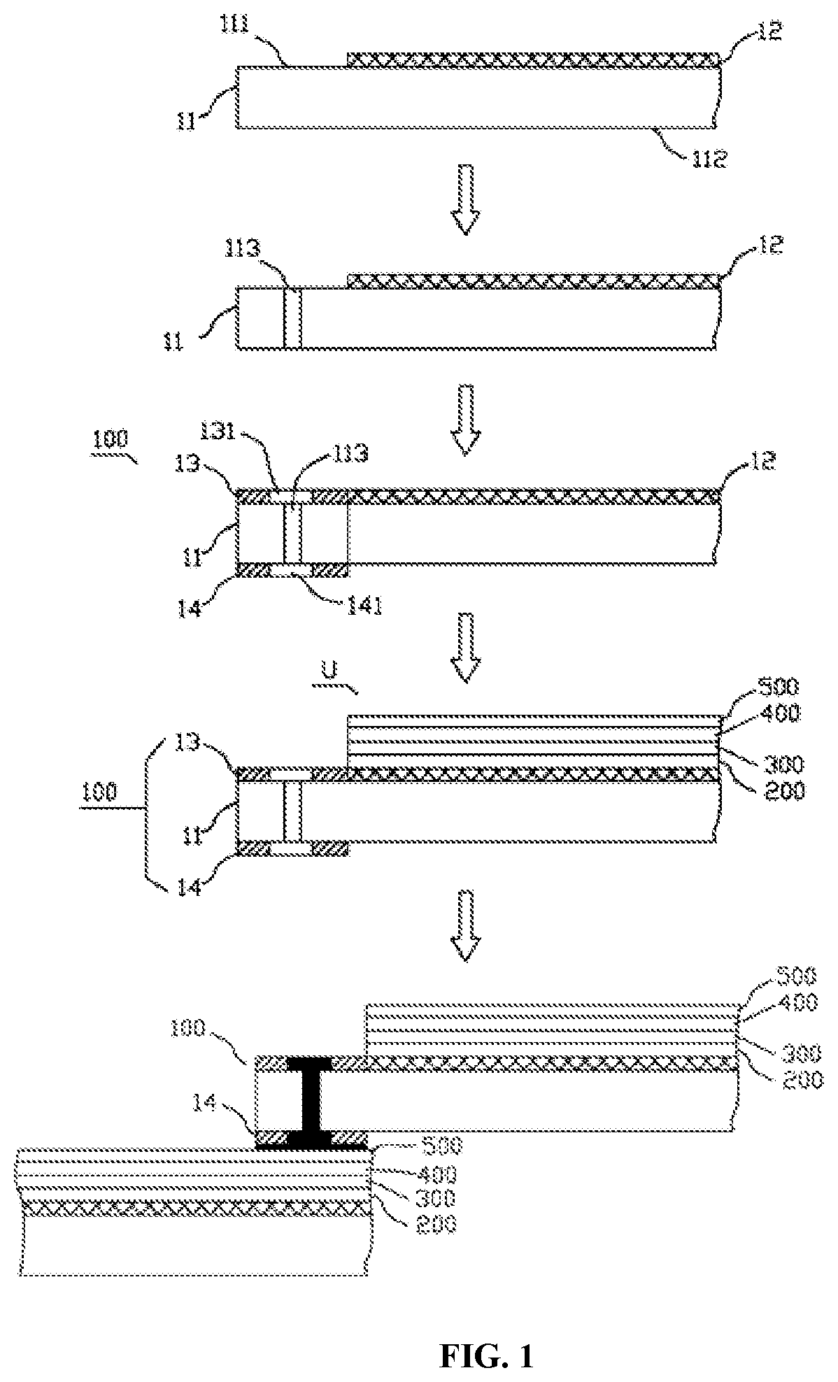 Patent US12317667 Figure 1 – Flexible photoelectric device module and method for manufacturing same