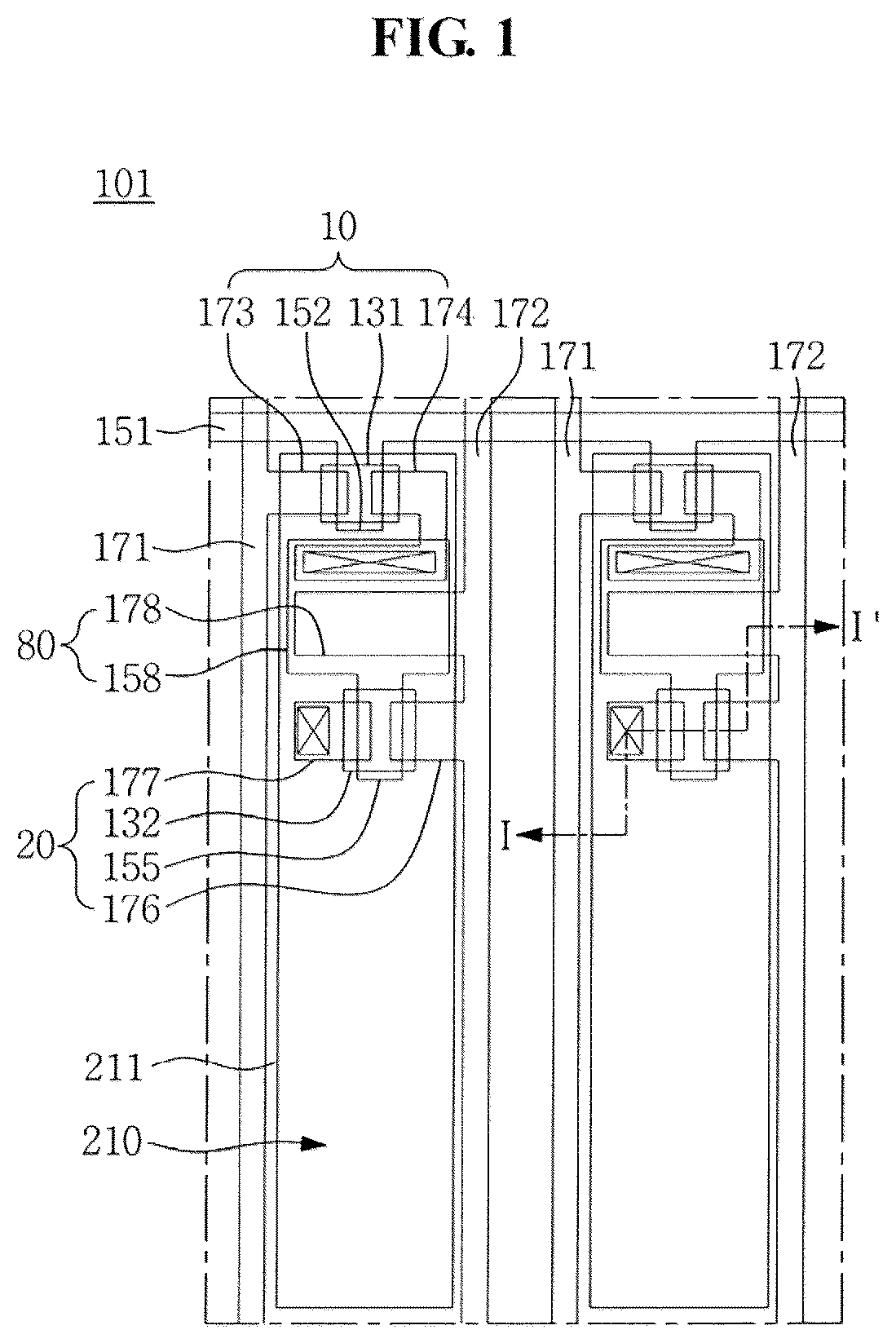 Patent US12317675 Figure 1 – Organic light-emitting diode display device including a thin film encapsulation layer