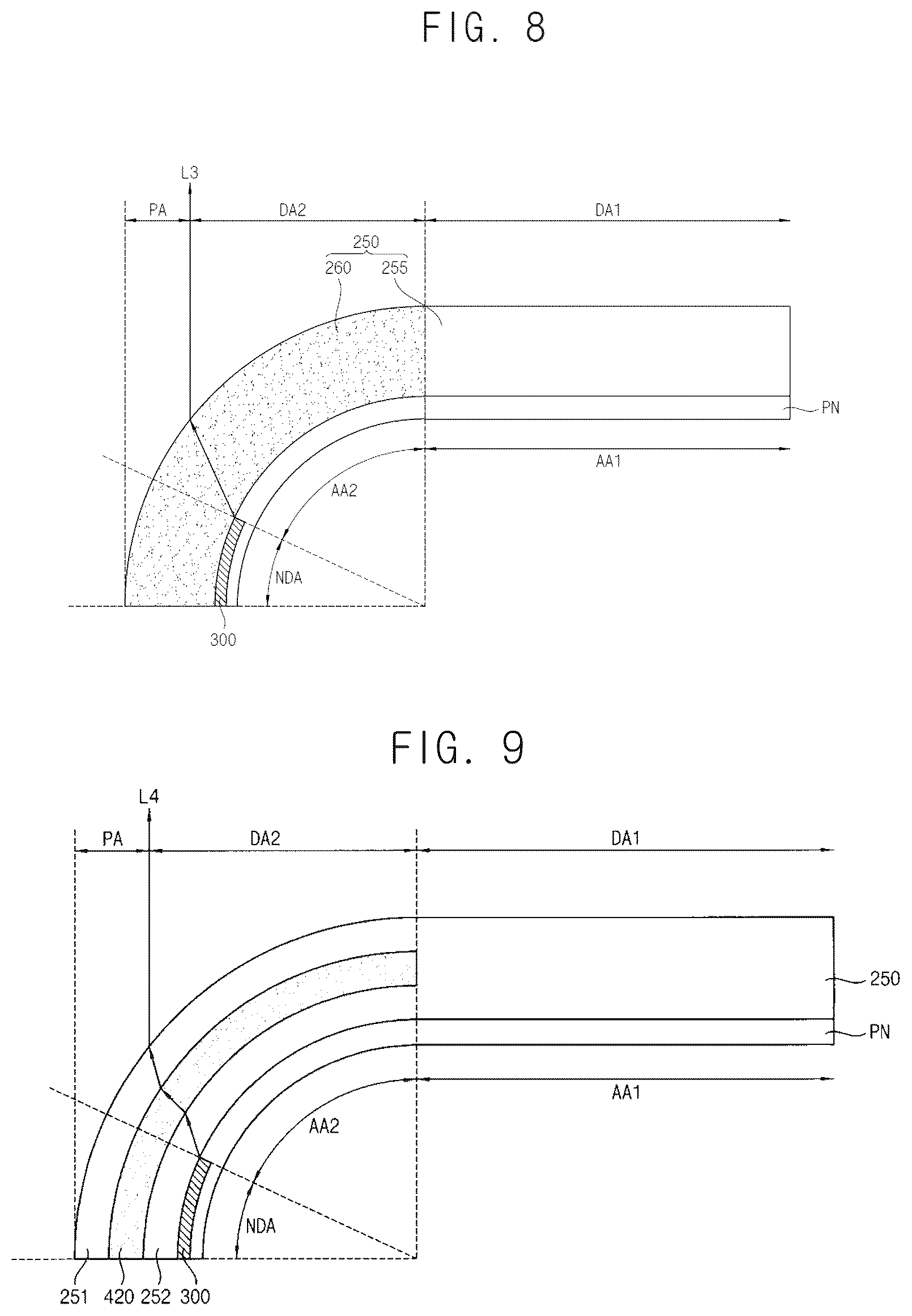 Patent US12317677 Figure 5 – Display device including protective window