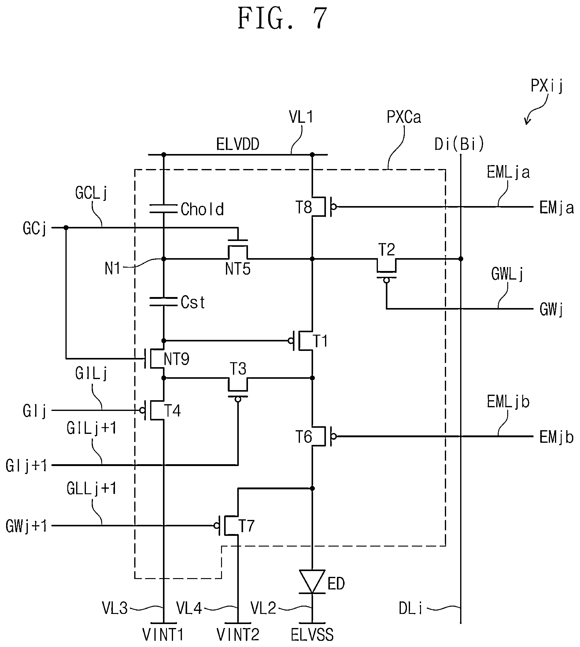 Patent US12317681 Figure 8 – Pixel and display device