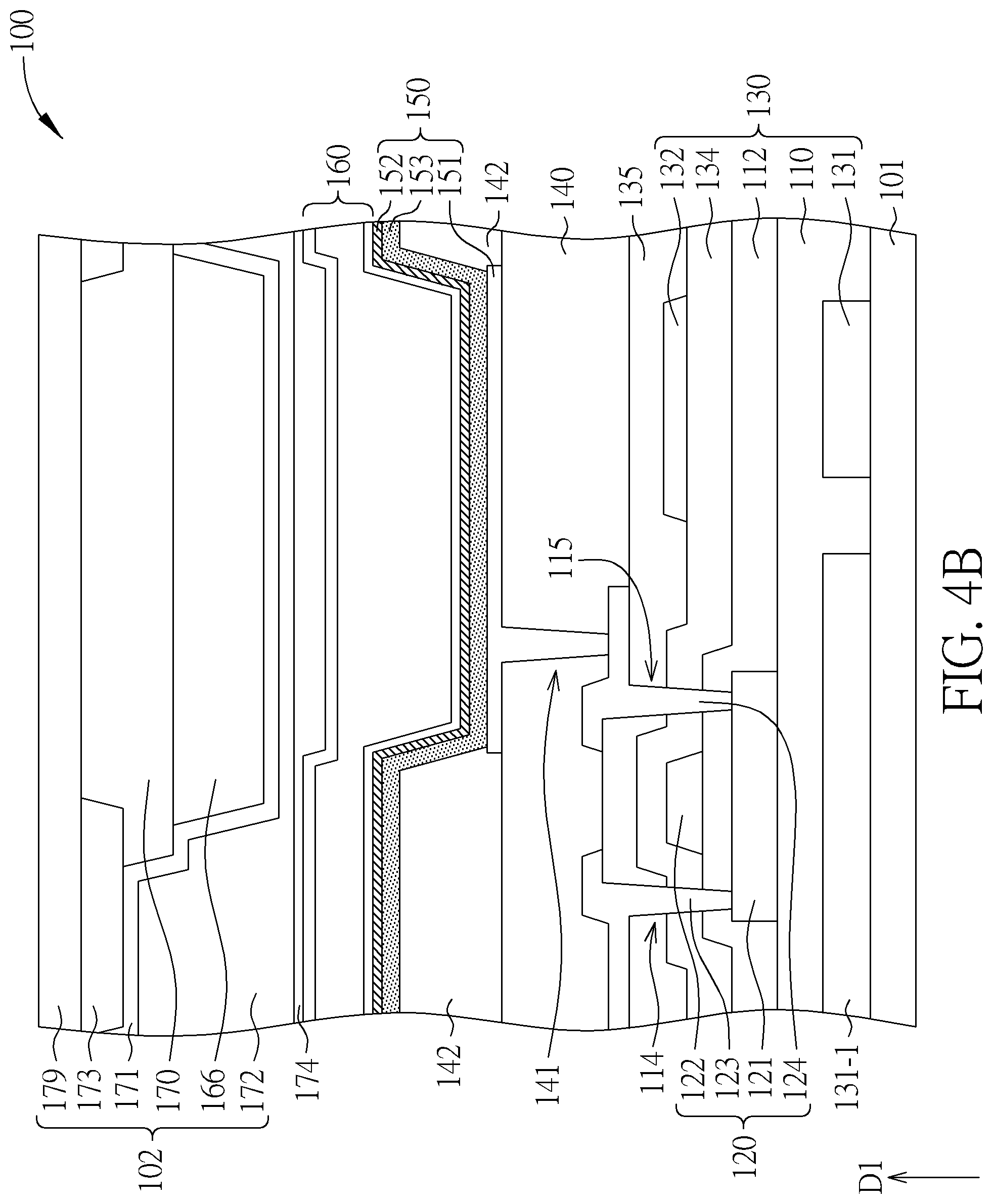 Patent US12317682 Figure 8 – Display device including blue organic light emitting diode and blue light blocking layer