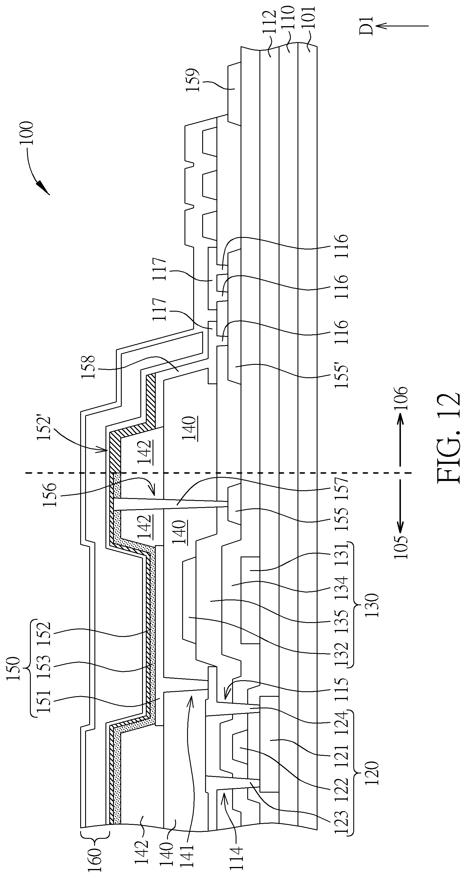 Patent US12317682 Figure 16 – Display device including blue organic light emitting diode and blue light blocking layer