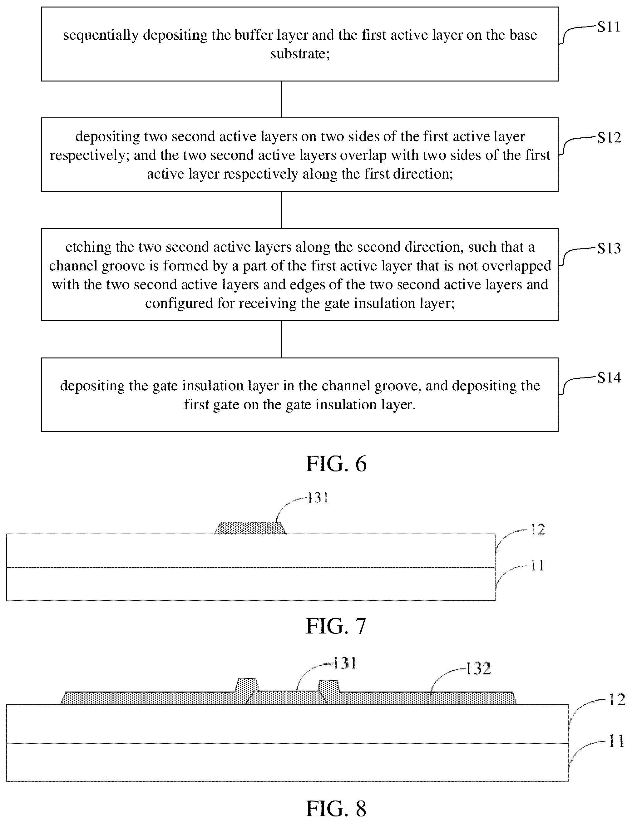 Patent US12317684 Figure 3 – Array substrate with overlapping active layers having channel width greater than gate width, method for preparing the same, and display panel