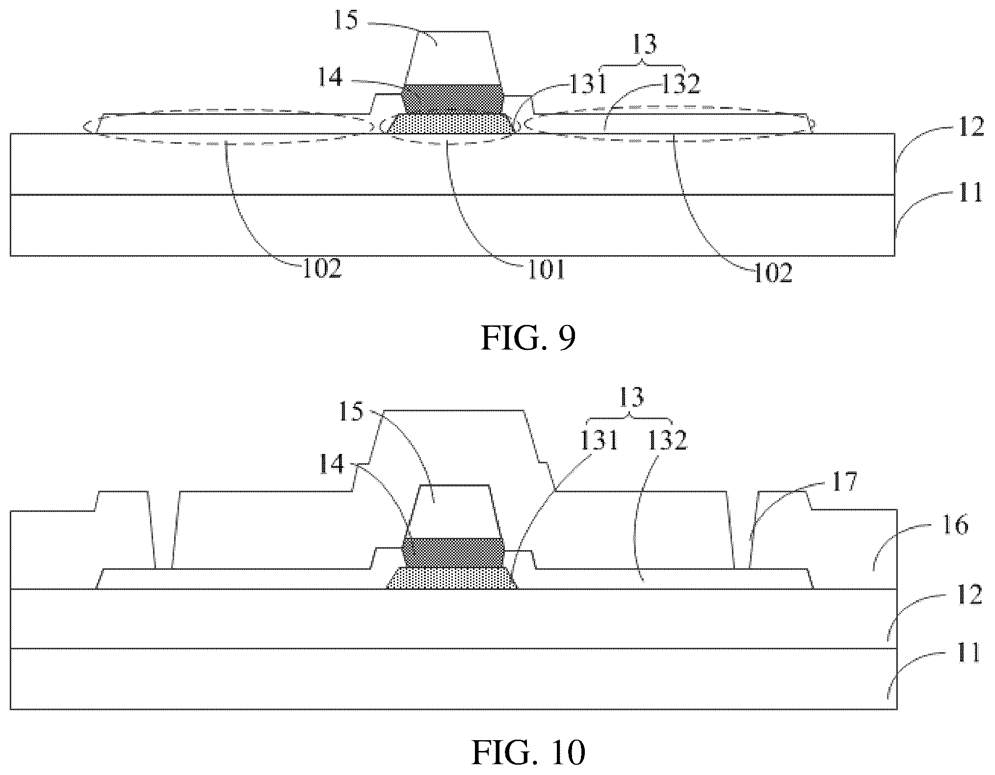 Patent US12317684 Figure 4 – Array substrate with overlapping active layers having channel width greater than gate width, method for preparing the same, and display panel