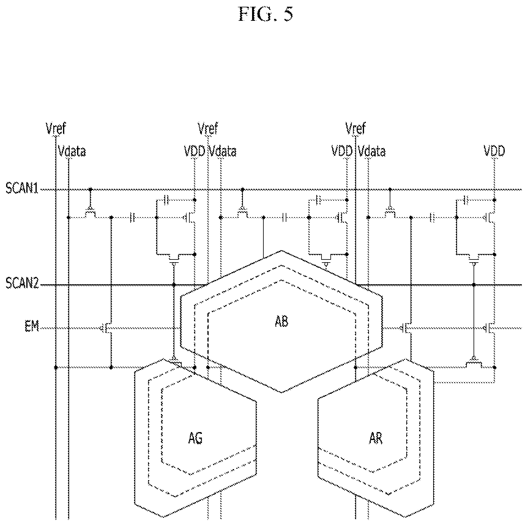 Patent US12317686 Figure 4 – OLED pixel with aperture proportional to capacitance