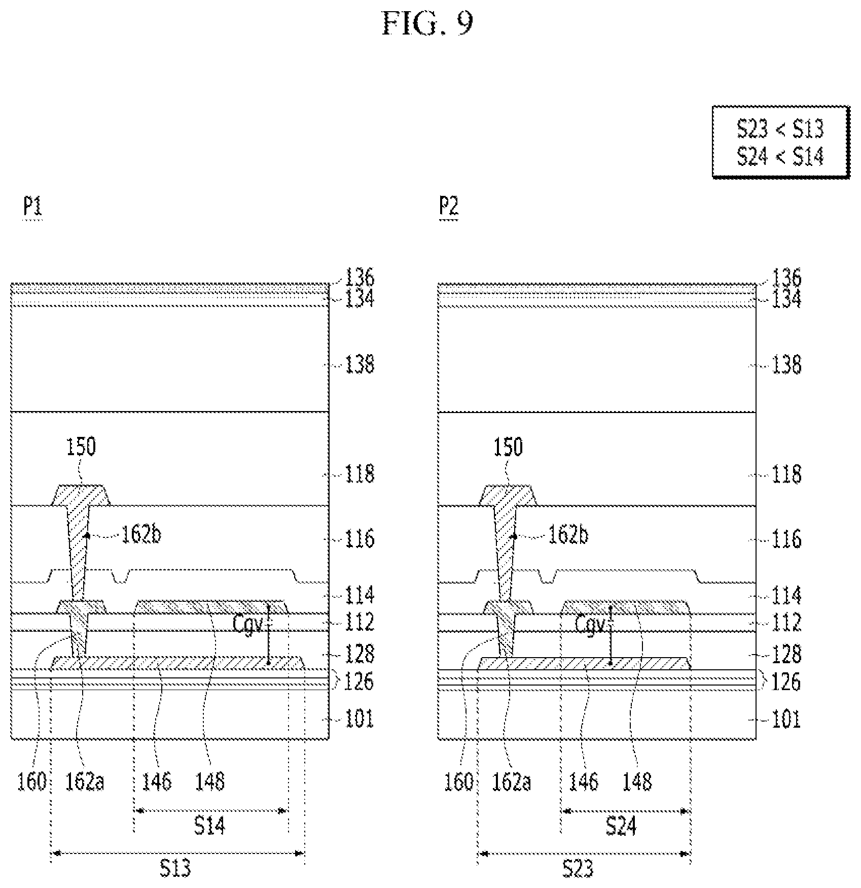 Patent US12317686 Figure 8 – OLED pixel with aperture proportional to capacitance