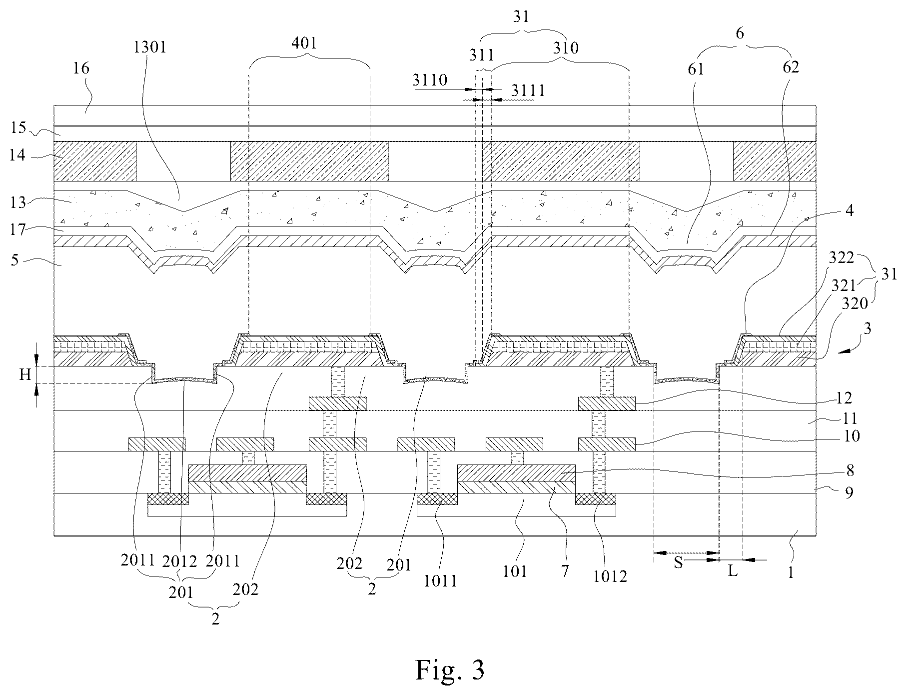 Patent US12317689 Figure 3 – Display device, display panel and manufacturing method thereof
