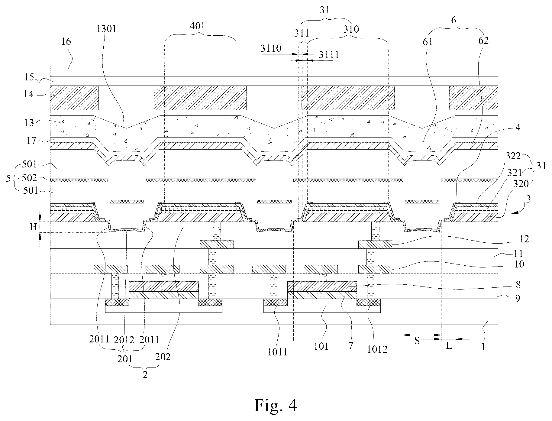 Patent US12317689 Figure 4 – Display device, display panel and manufacturing method thereof