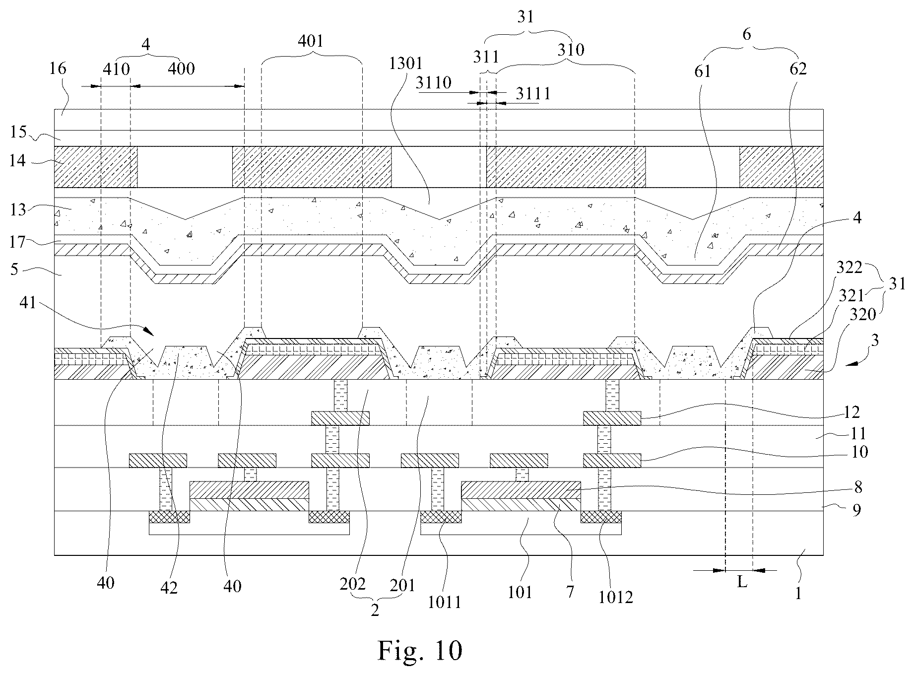 Patent US12317689 Figure 10 – Display device, display panel and manufacturing method thereof