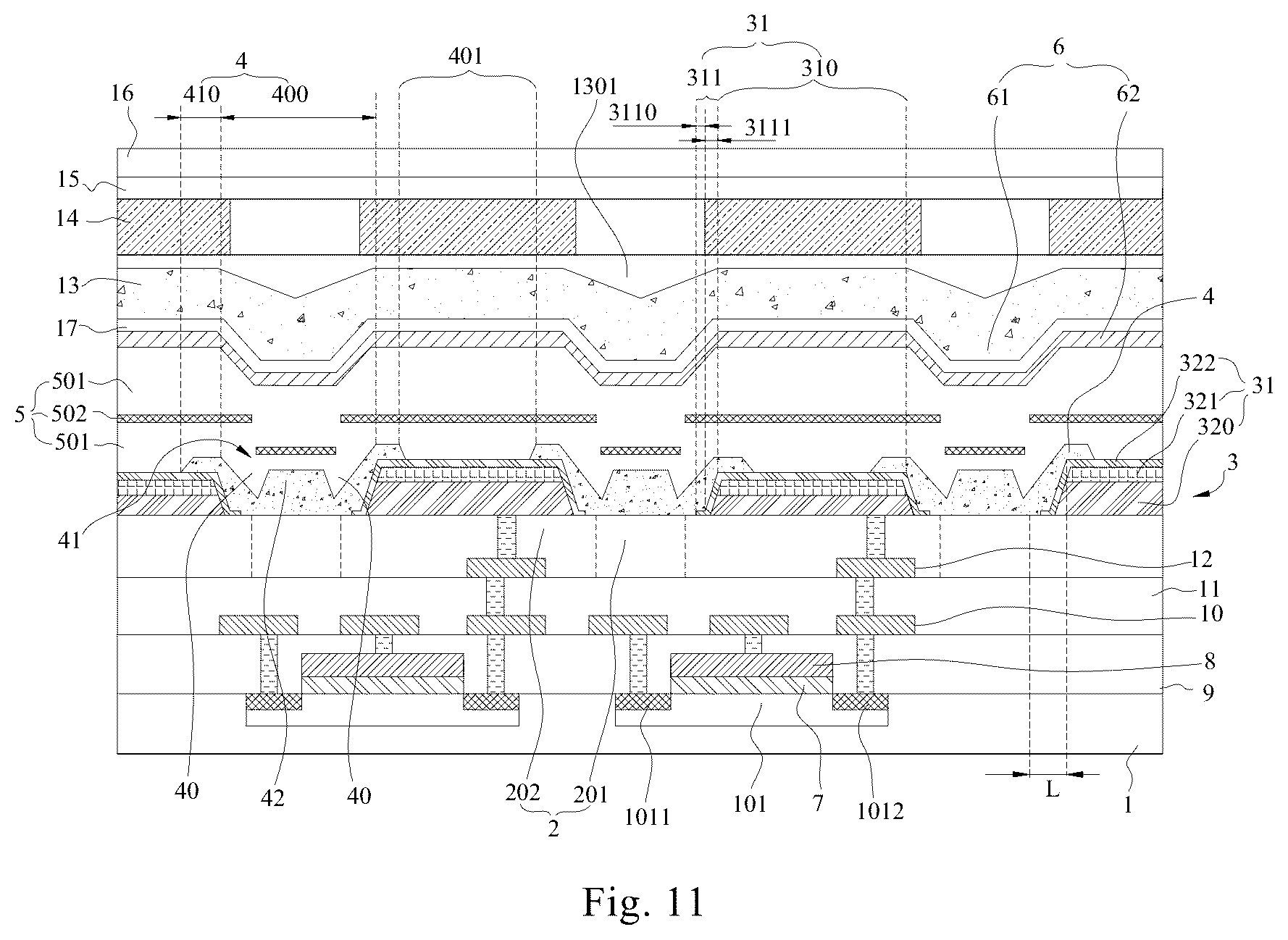Patent US12317689 Figure 11 – Display device, display panel and manufacturing method thereof