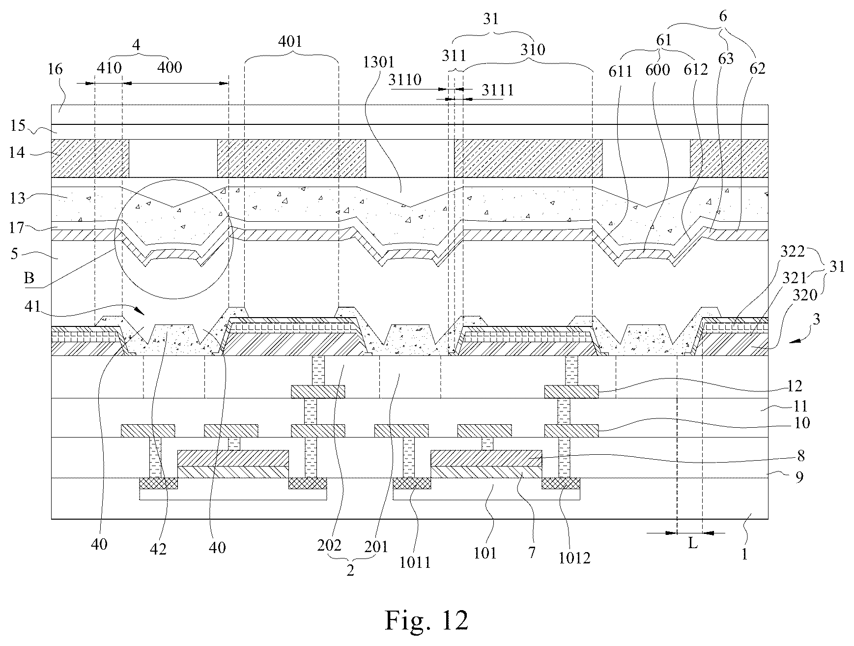 Patent US12317689 Figure 12 – Display device, display panel and manufacturing method thereof