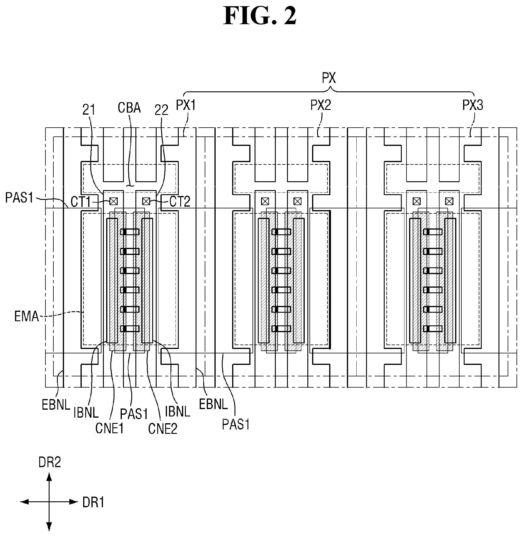 Patent US12317693 Figure 2 – Display device and method of manufacturing the same