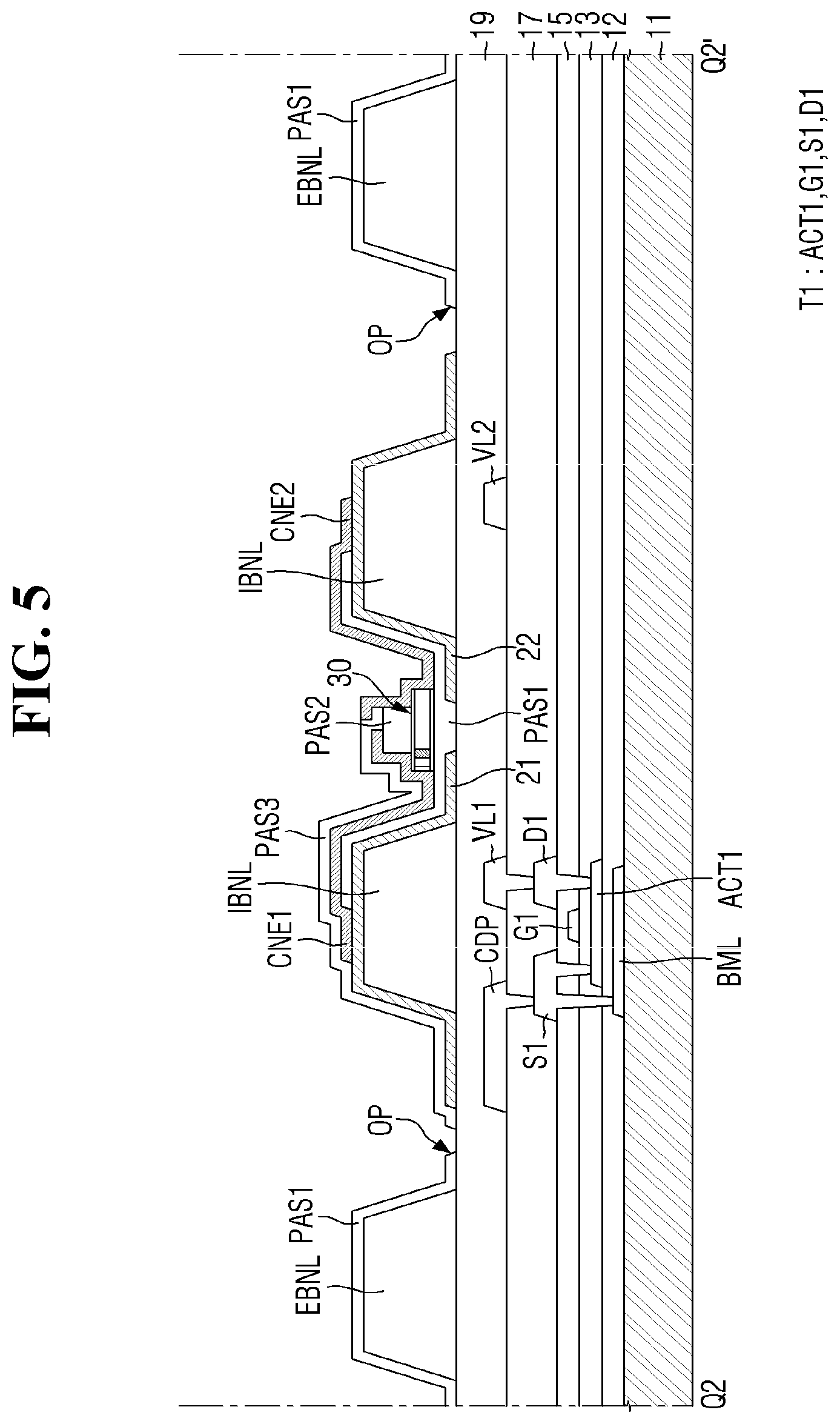 Patent US12317693 Figure 5 – Display device and method of manufacturing the same