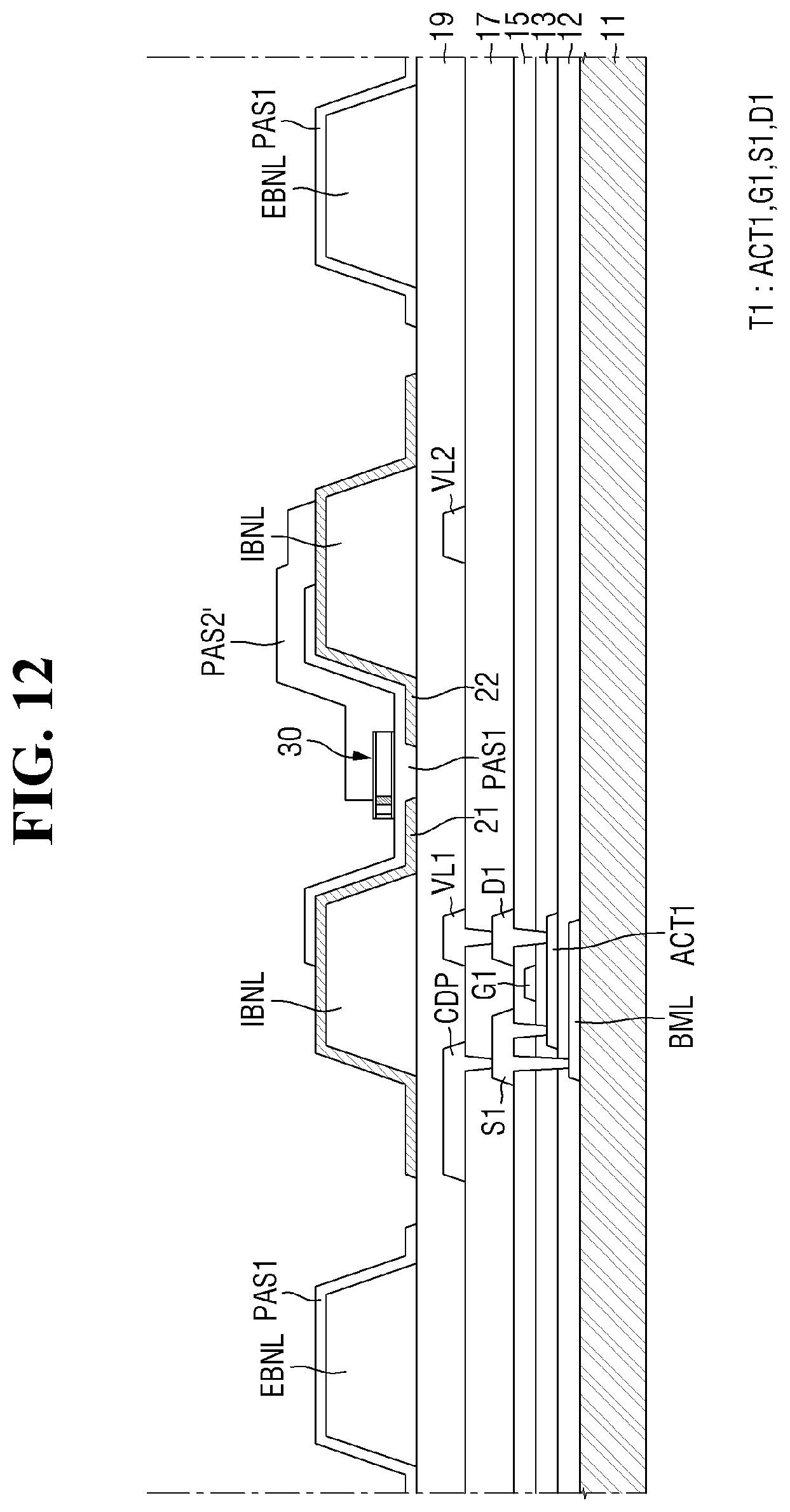 Patent US12317693 Figure 12 – Display device and method of manufacturing the same
