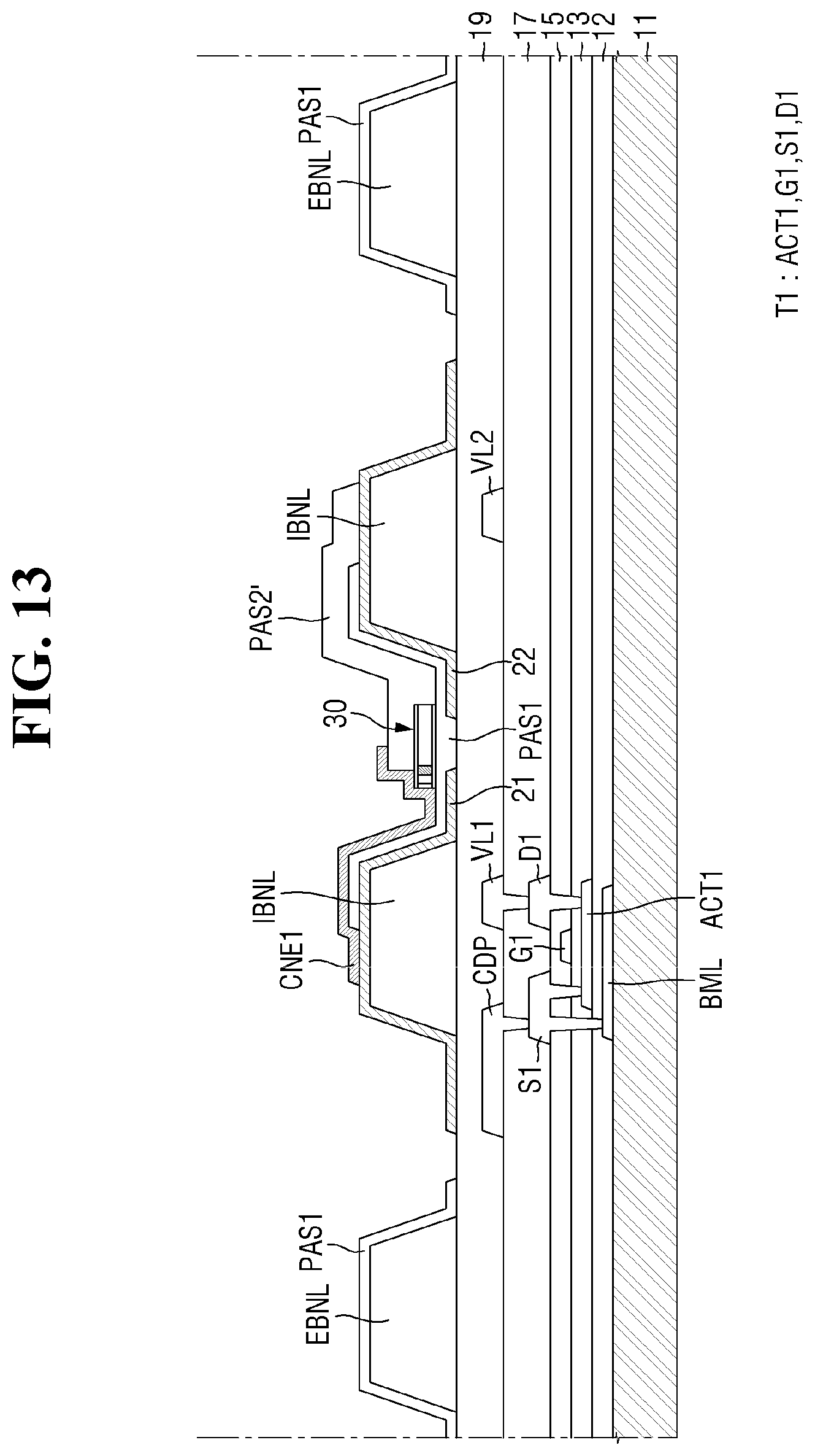 Patent US12317693 Figure 13 – Display device and method of manufacturing the same