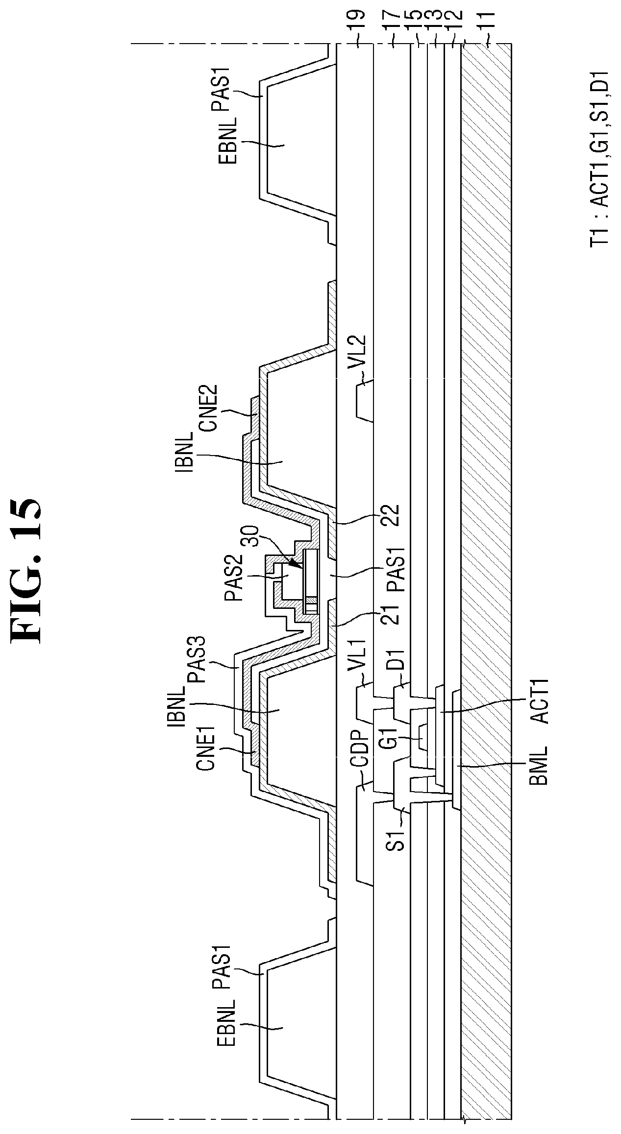 Patent US12317693 Figure 15 – Display device and method of manufacturing the same