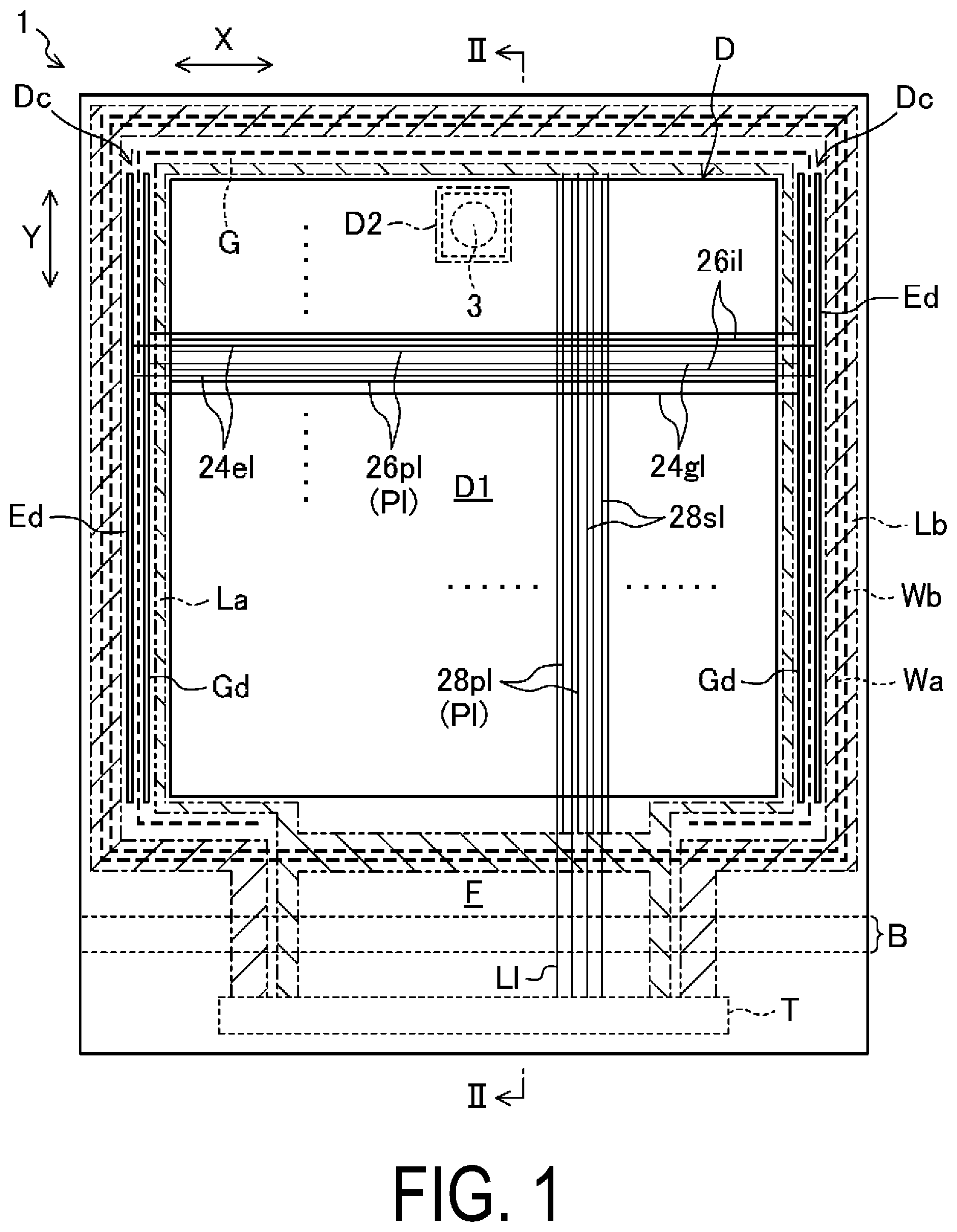 Patent US12317696 Figure 1 – Display device