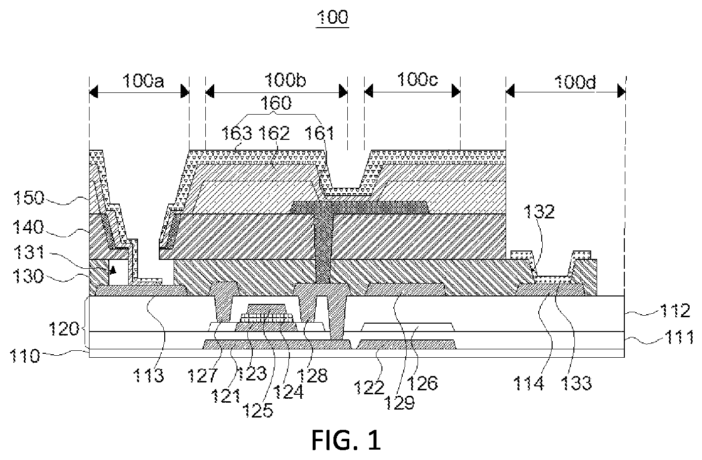 Patent US12317697 Figure 1 – Display panel and manufacturing method thereof