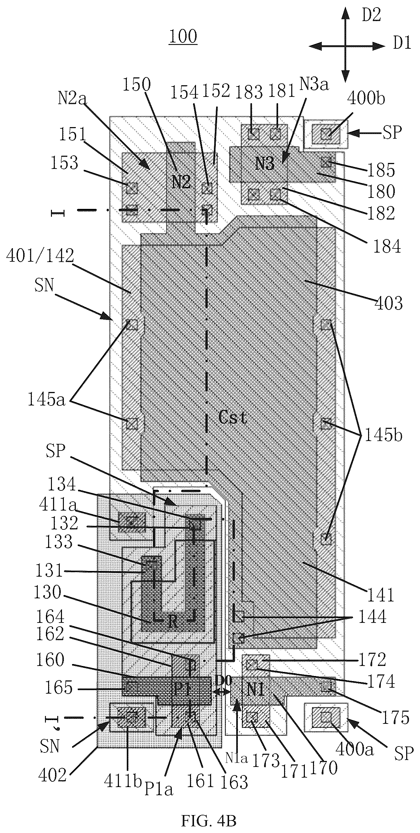 Patent US12317703 Figure 7 – Display substrate having connection electrode in a same layer with one capacitor electrode and electrically connecting the other capacitor electrode to data writing sub-circuit, and display device