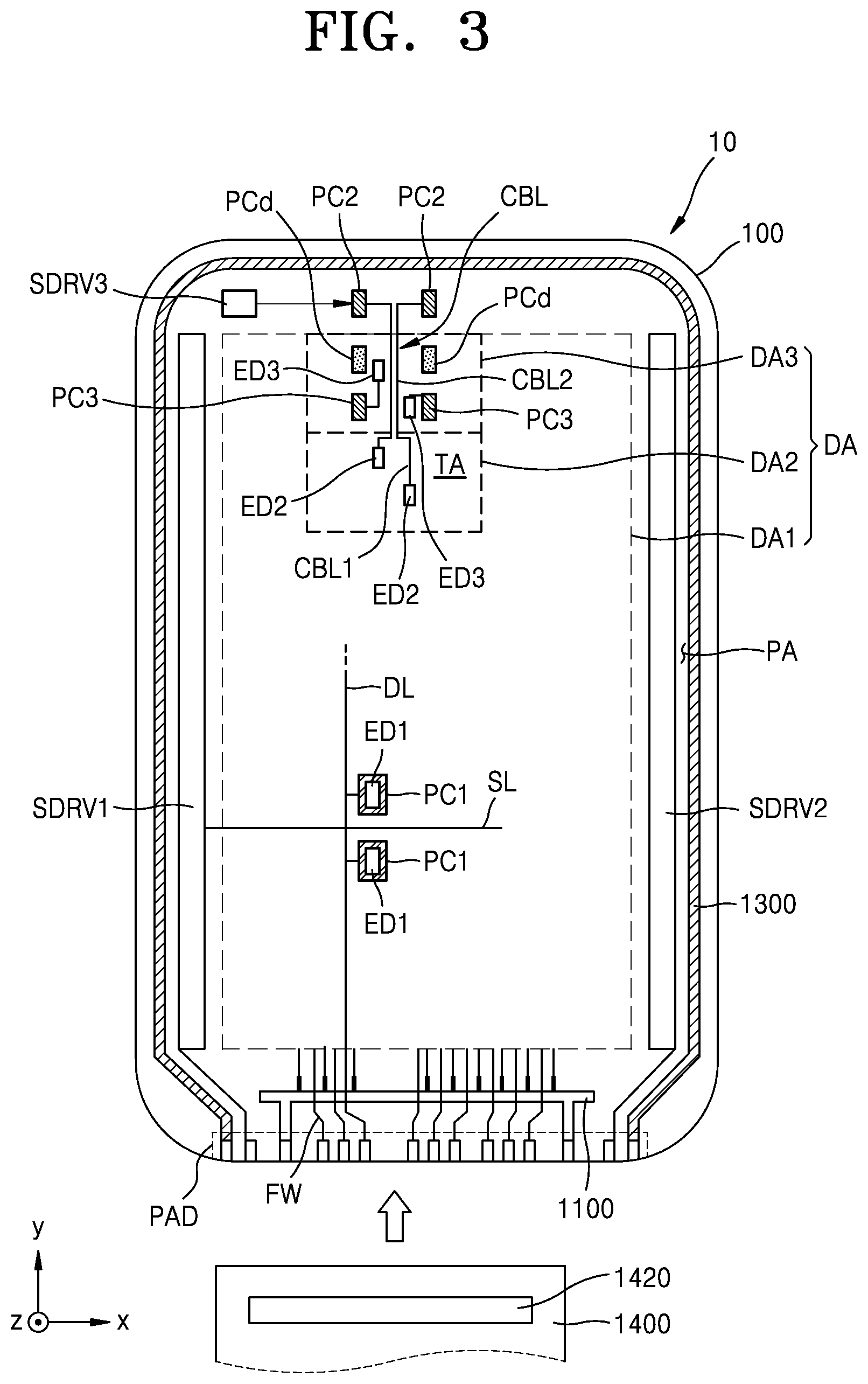Patent US12317704 Figure 3 – Display panel and electronic apparatus