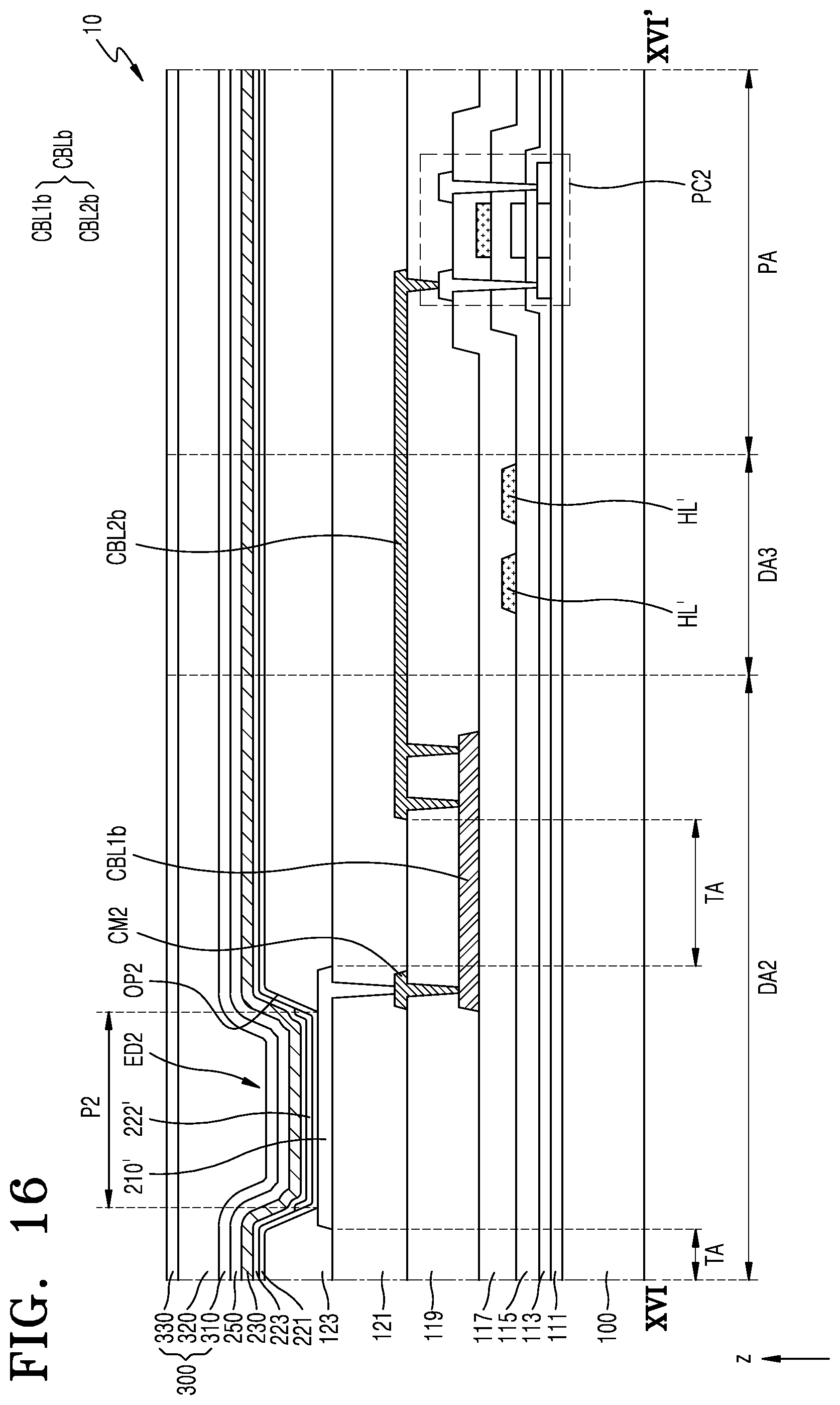Patent US12317704 Figure 16 – Display panel and electronic apparatus