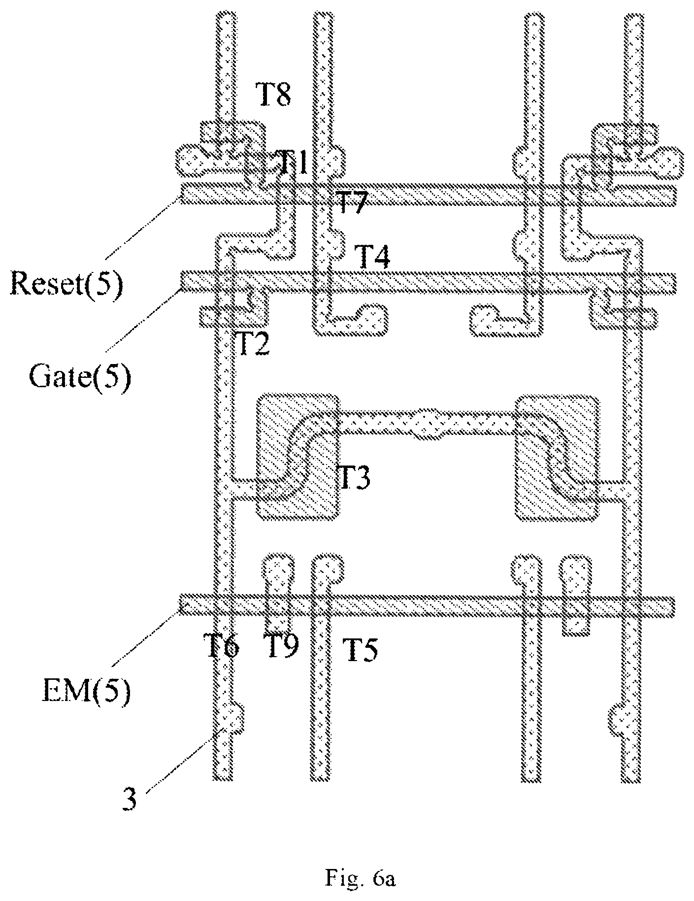 Patent US12317707 Figure 5 – Display substrate including first reference voltage line being electrically coupled to first reference voltage auxiliary line through via holes penetrating through insulation layer therebetween, and display device having the same
