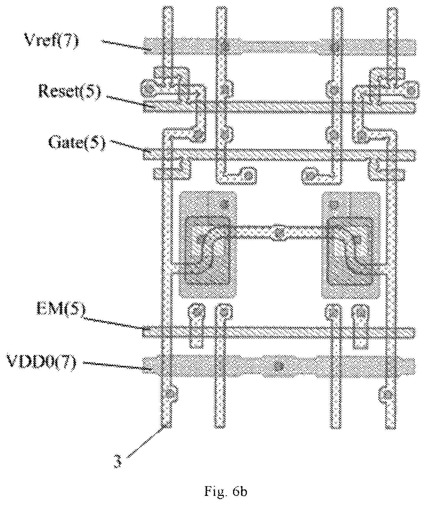 Patent US12317707 Figure 6 – Display substrate including first reference voltage line being electrically coupled to first reference voltage auxiliary line through via holes penetrating through insulation layer therebetween, and display device having the same