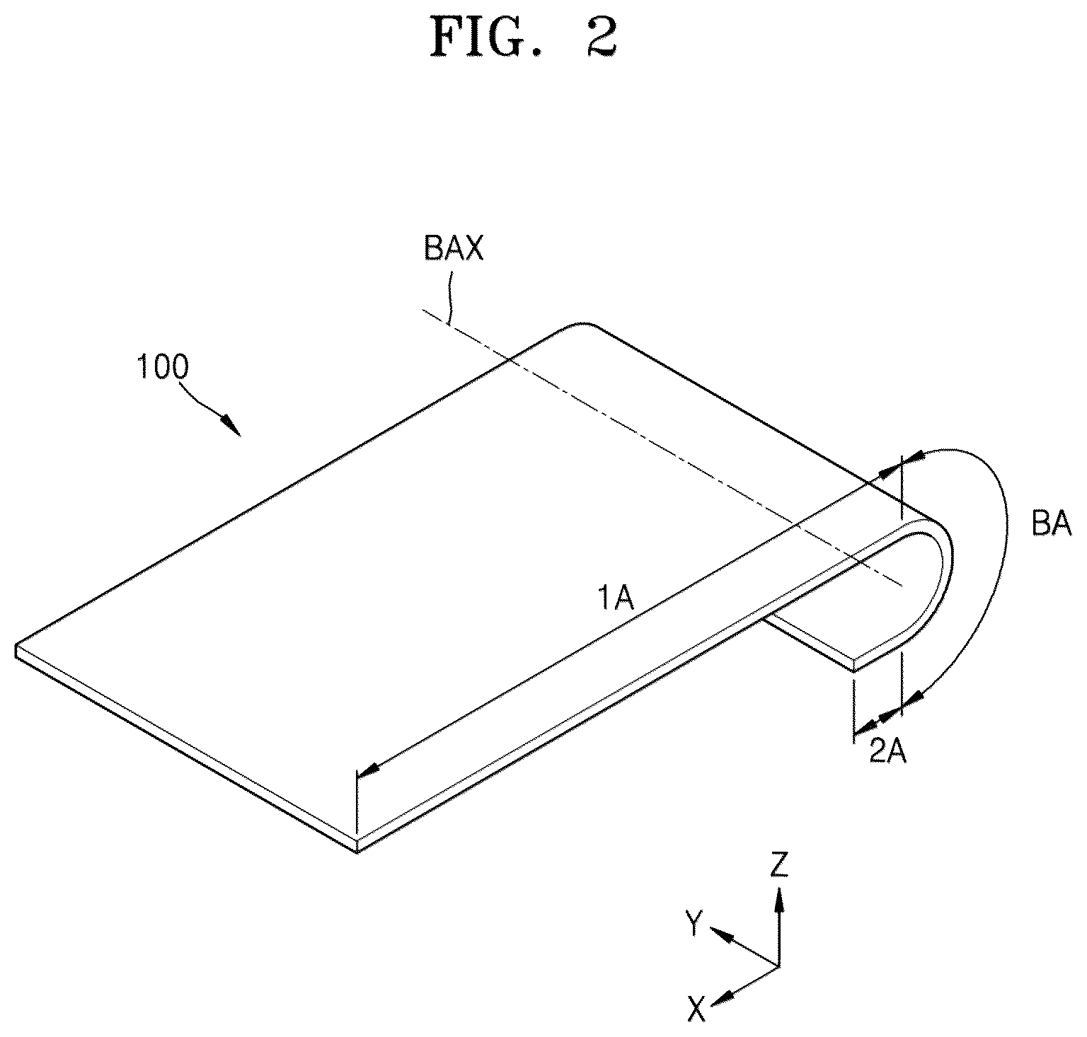 Patent US12317709 Figure 2 – Bendable display device