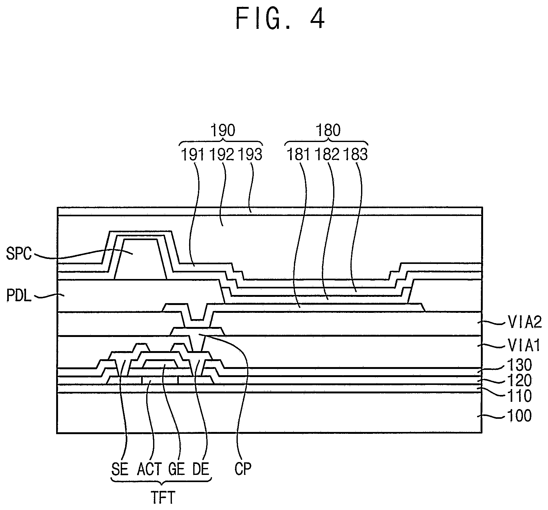 Patent US12317710 Figure 4 – Method of determining the spread of an organic layer in an oled