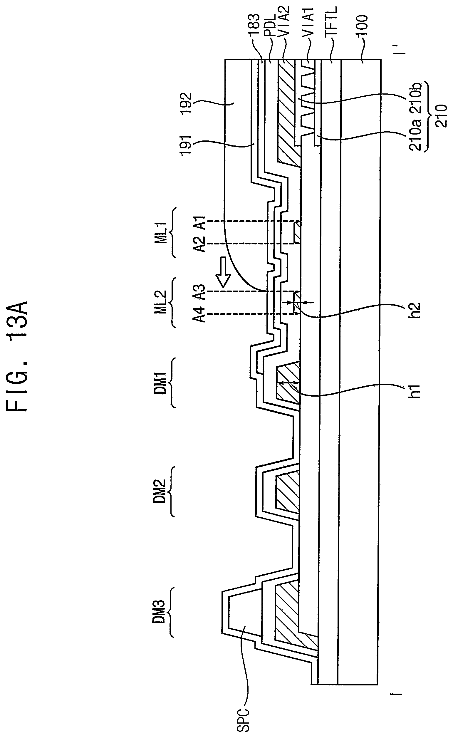 Patent US12317710 Figure 13 – Method of determining the spread of an organic layer in an oled