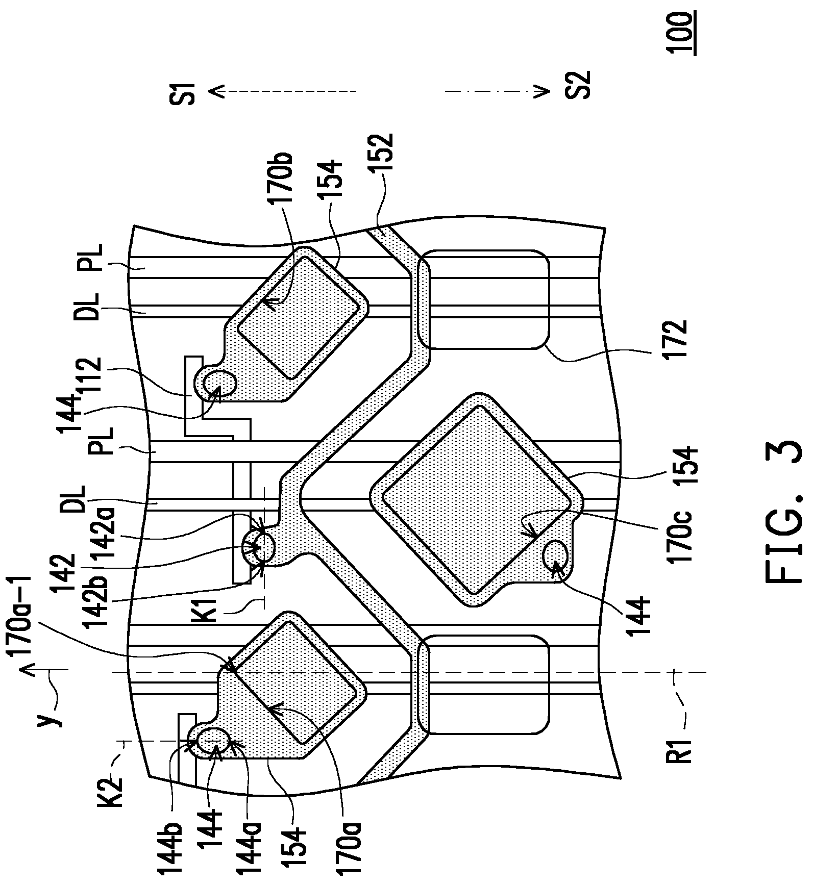 Patent US12317714 Figure 3 – Display device having power line
