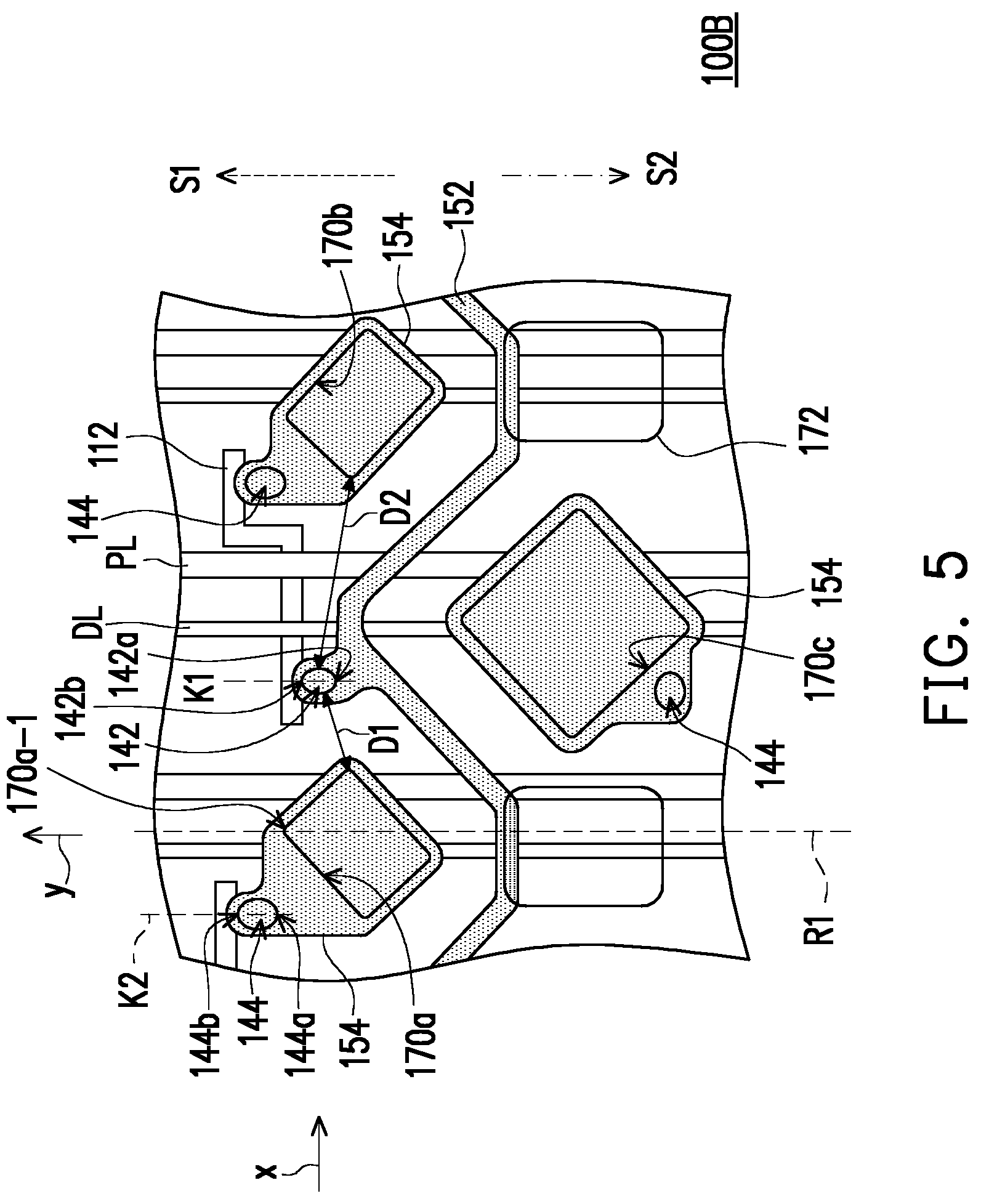 Patent US12317714 Figure 5 – Display device having power line