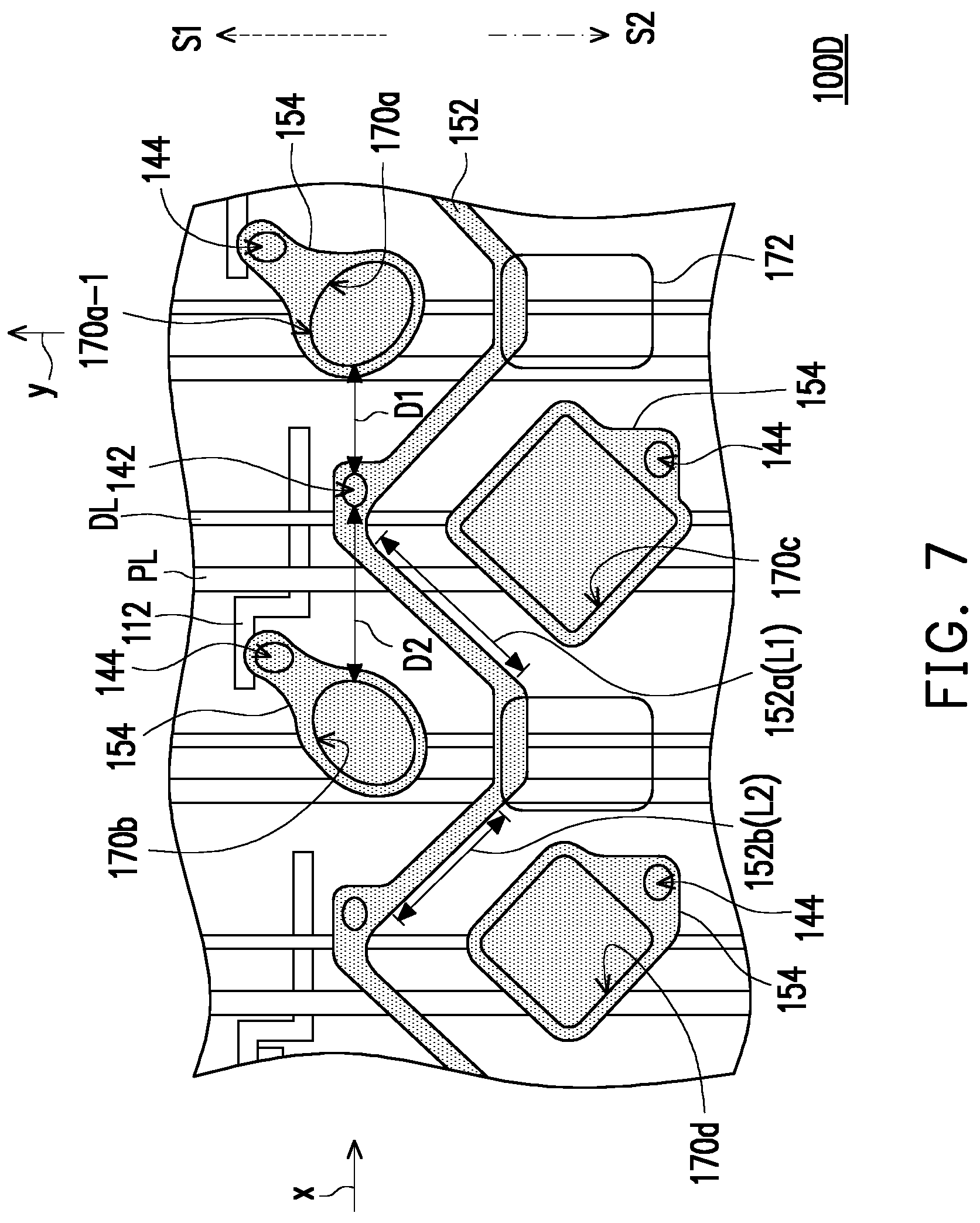 Patent US12317714 Figure 7 – Display device having power line