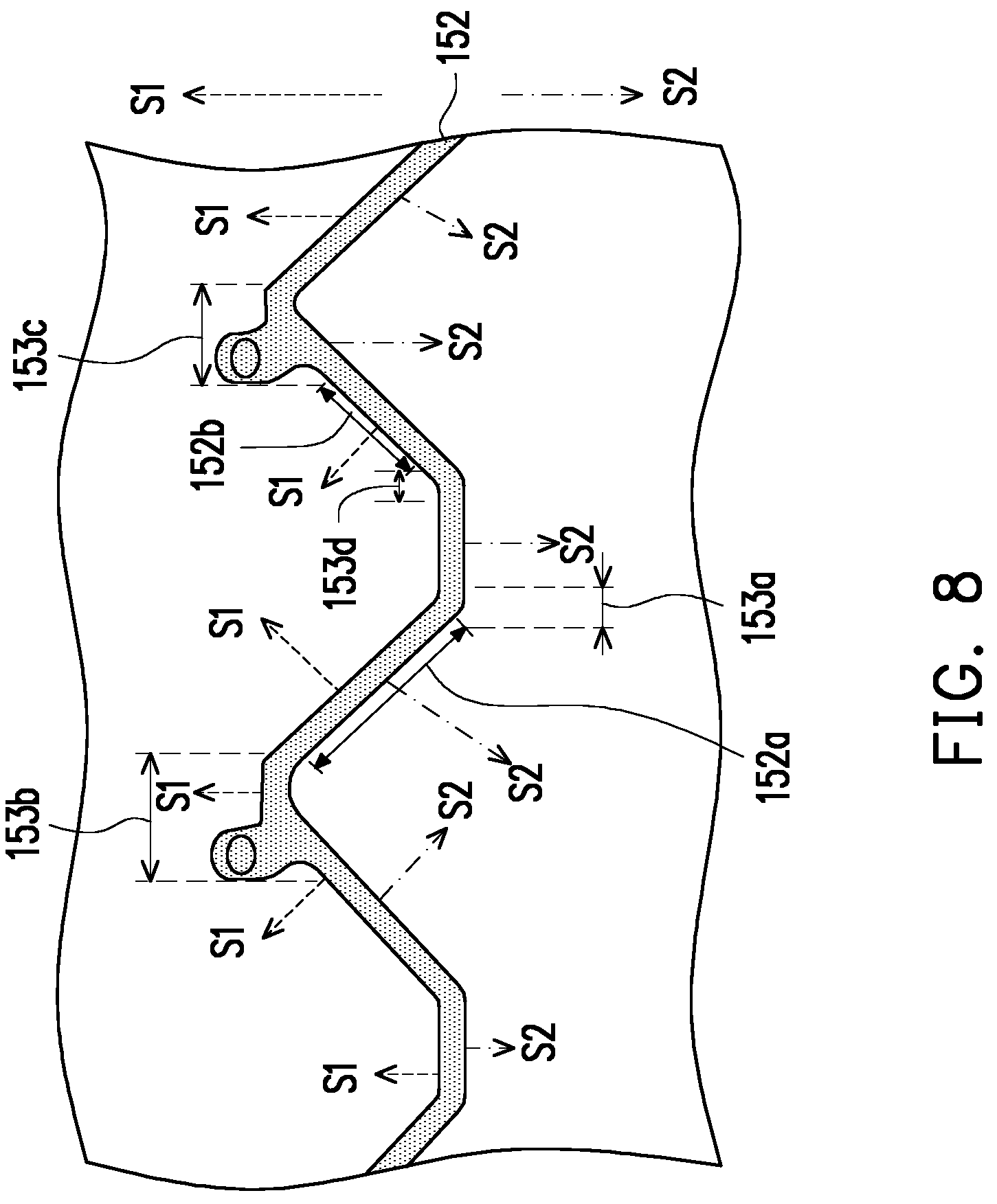 Patent US12317714 Figure 8 – Display device having power line