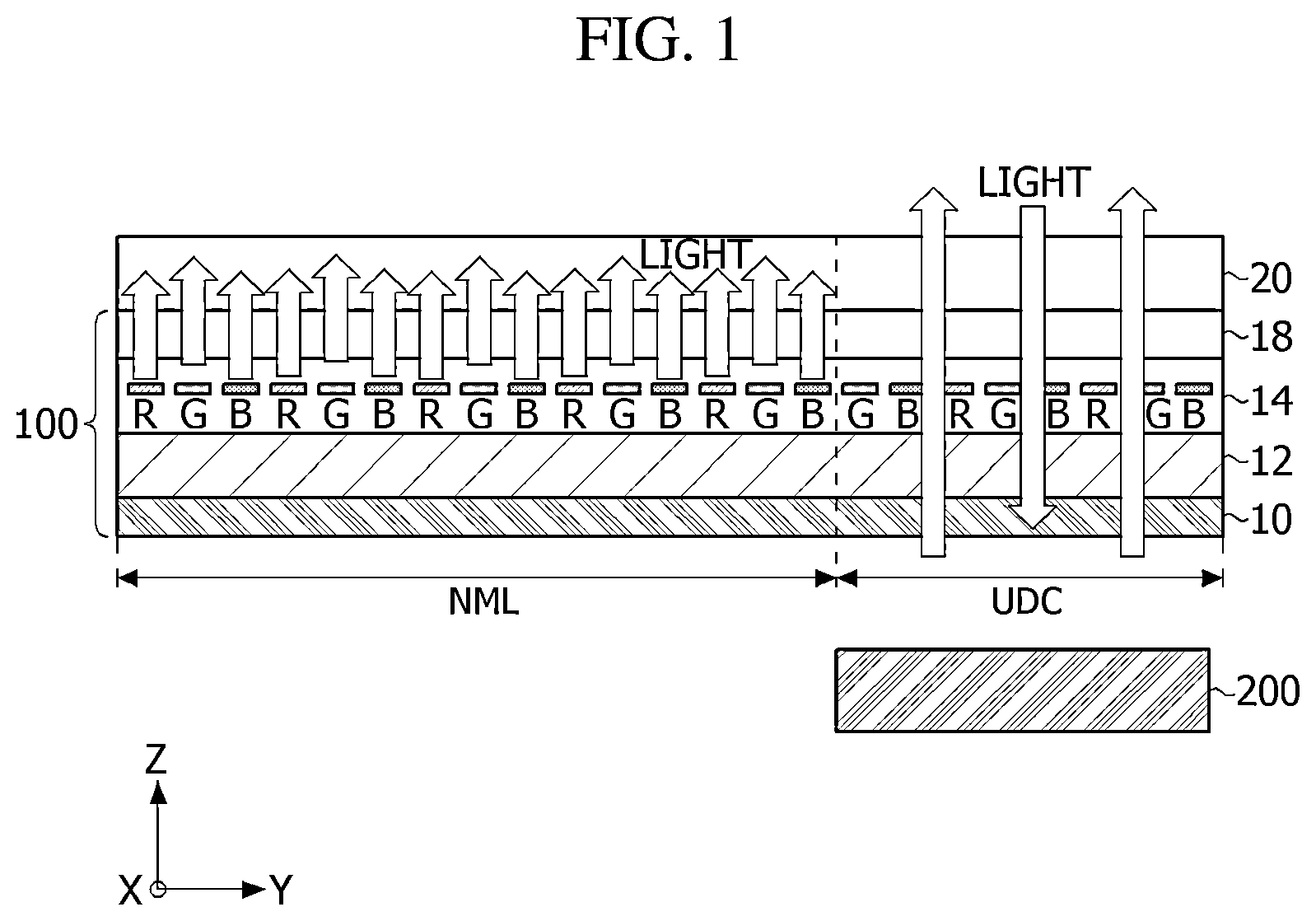 Patent US12317719 — Display panel and display device and mobile terminal including the same — Figure 1