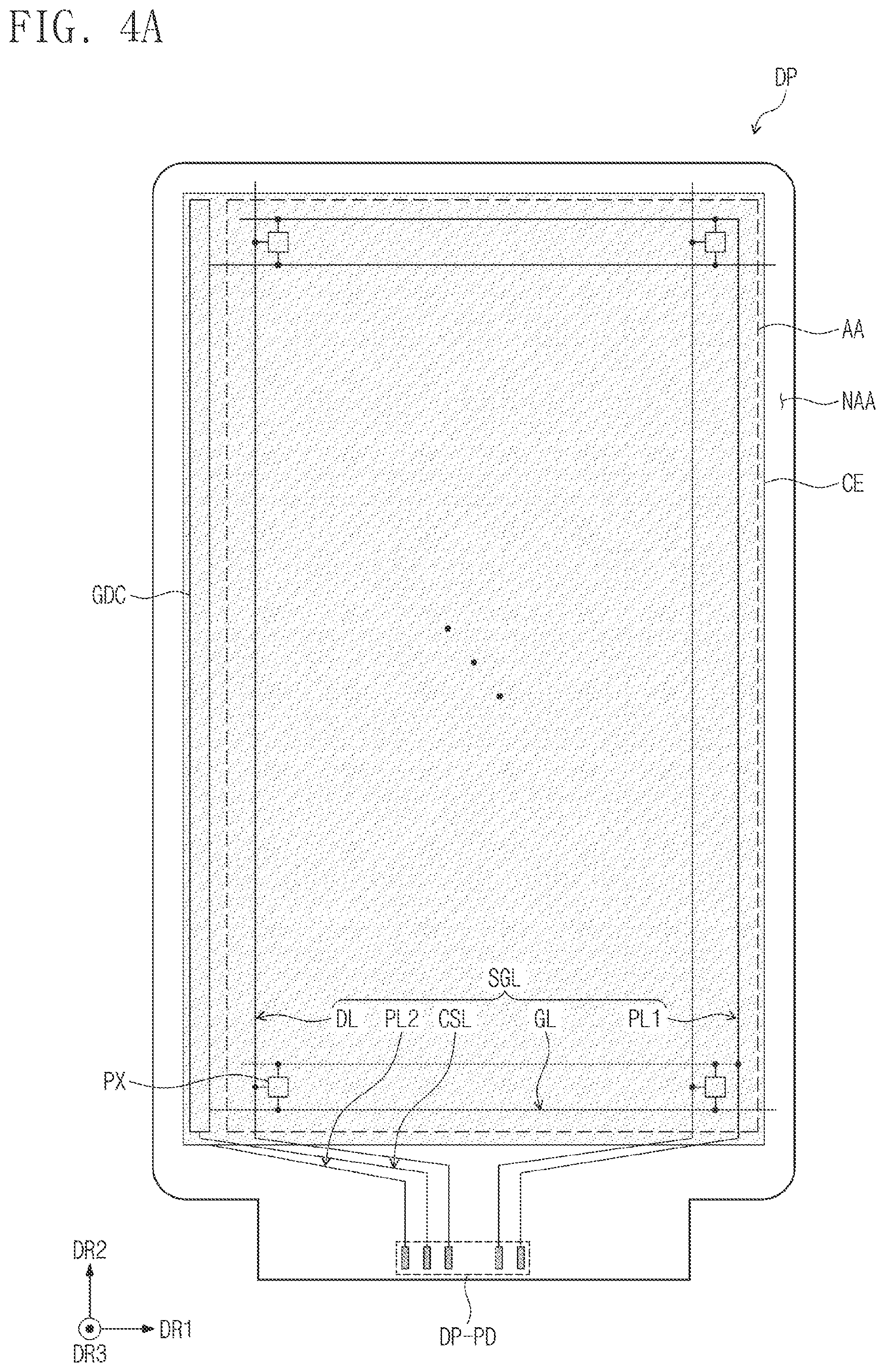Patent US12317725 Figure 5 – Display device having an input sensing layer including a dummy electrode and method of manufacturing the same