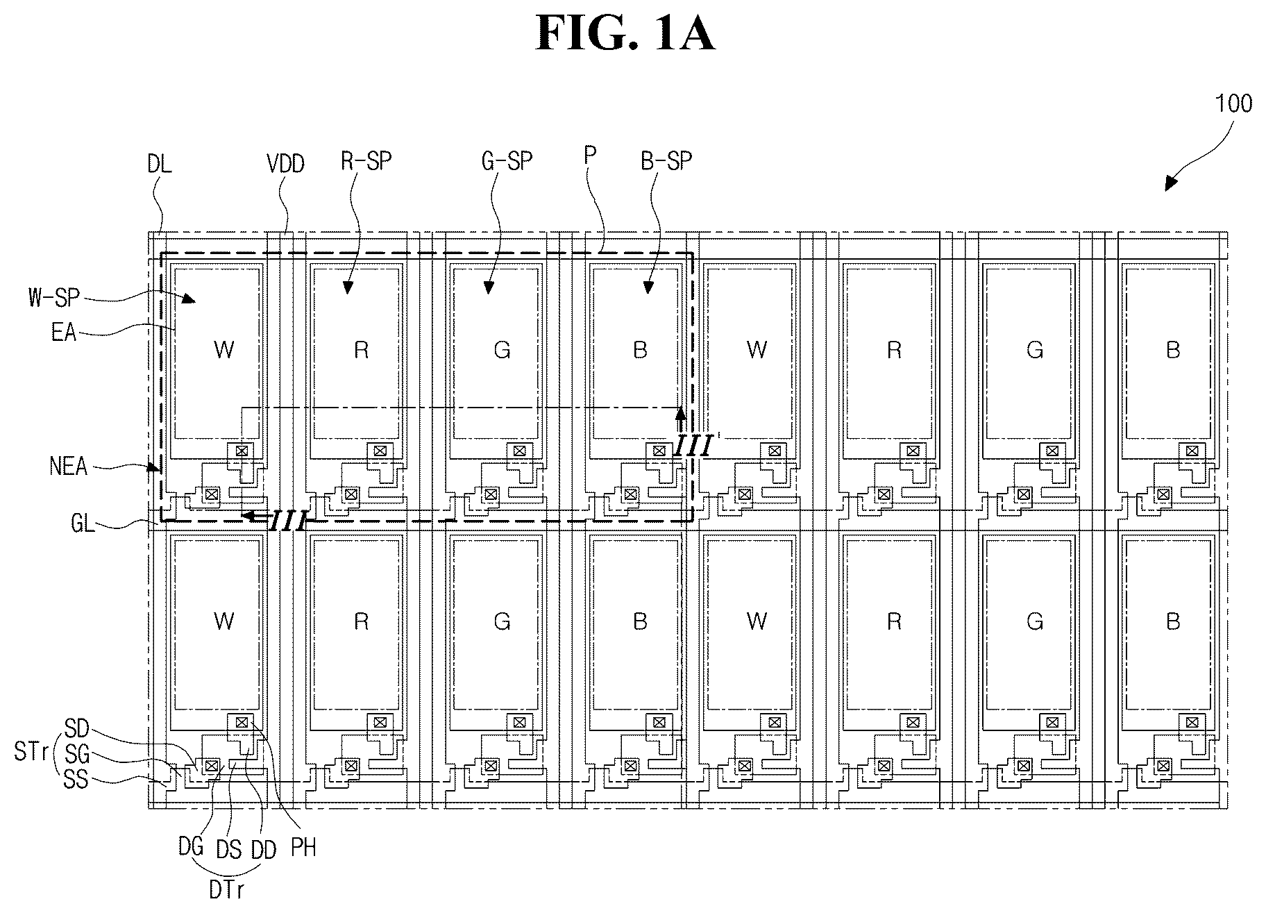 Patent US12317729 Figure 1 – Organic light emitting diode display device