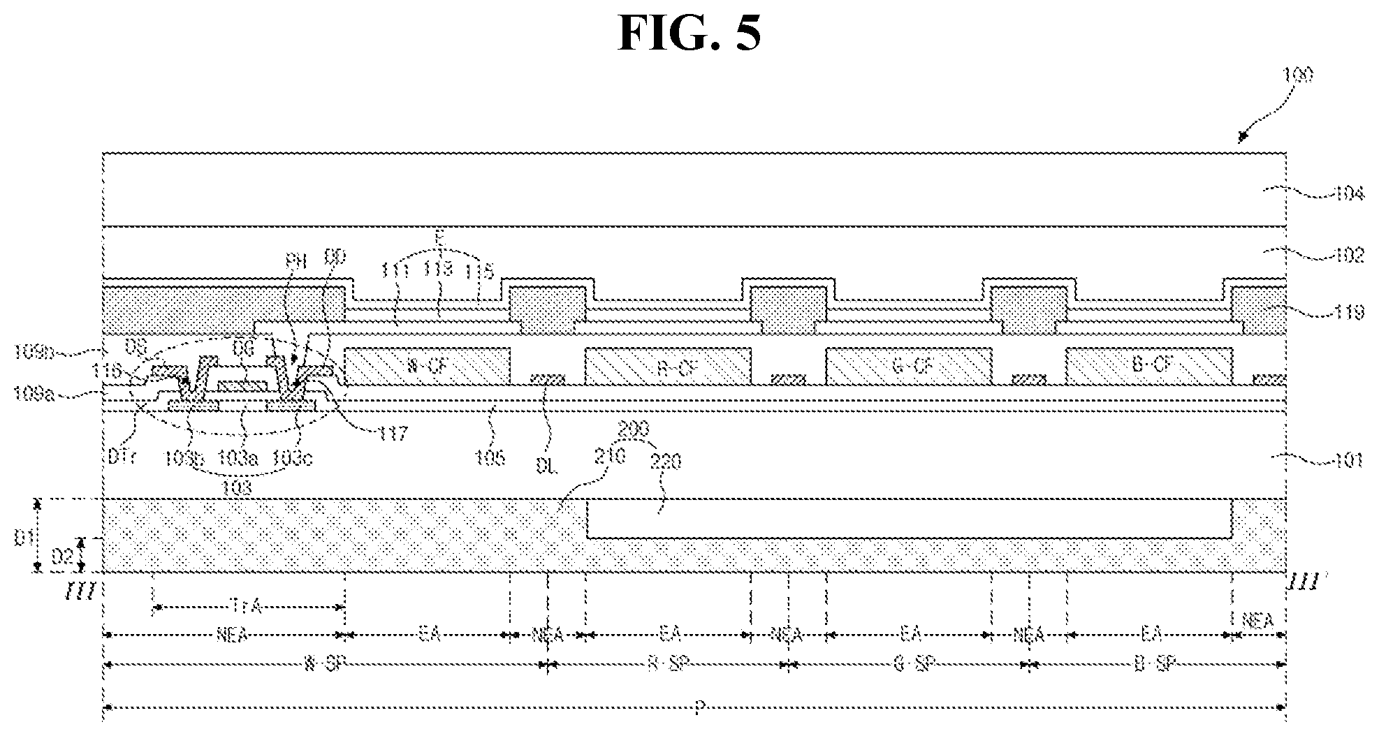 Patent US12317729 Figure 6 – Organic light emitting diode display device