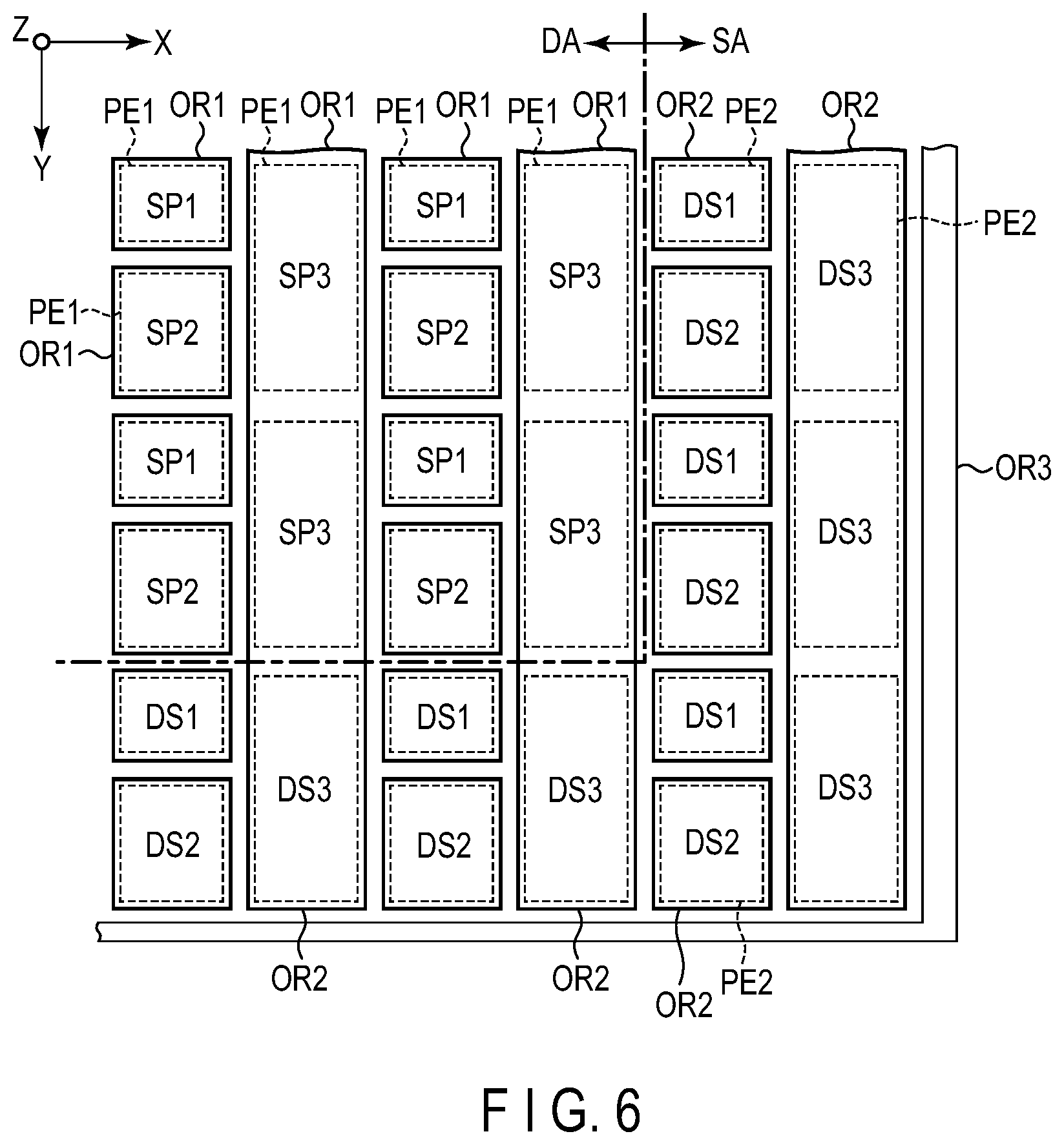 Patent US12317731 Figure 5 – Display device with dummy pixel located in peripheral area
