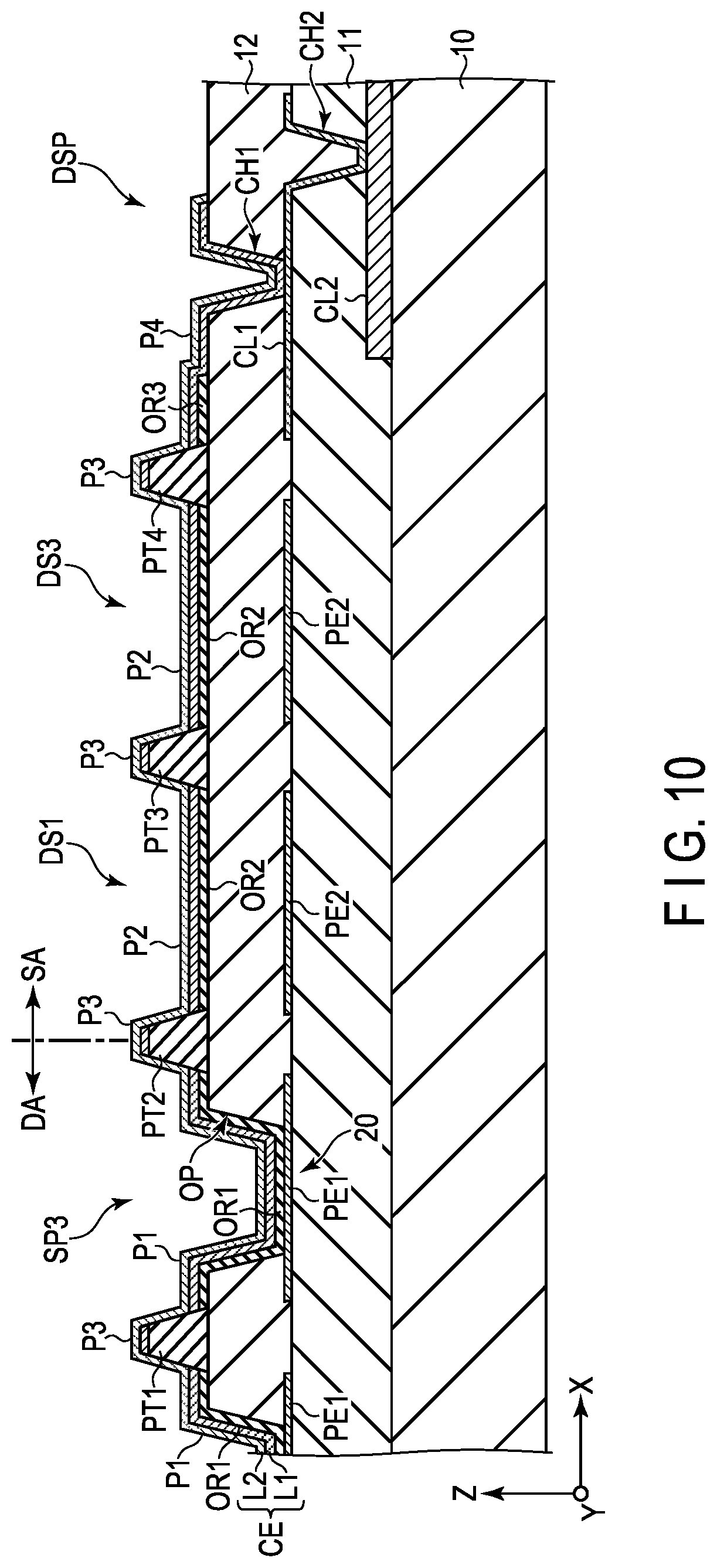 Patent US12317731 Figure 9 – Display device with dummy pixel located in peripheral area