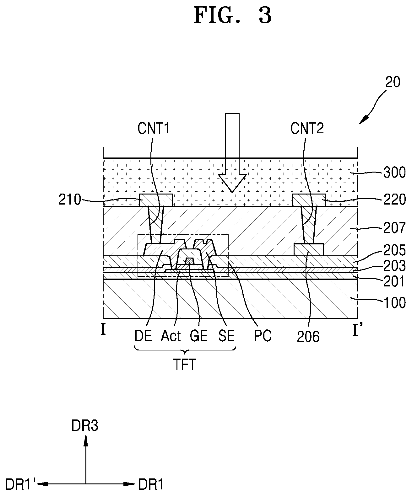 Patent US12317732 Figure 3 – Organic photodetector and electronic device including the same