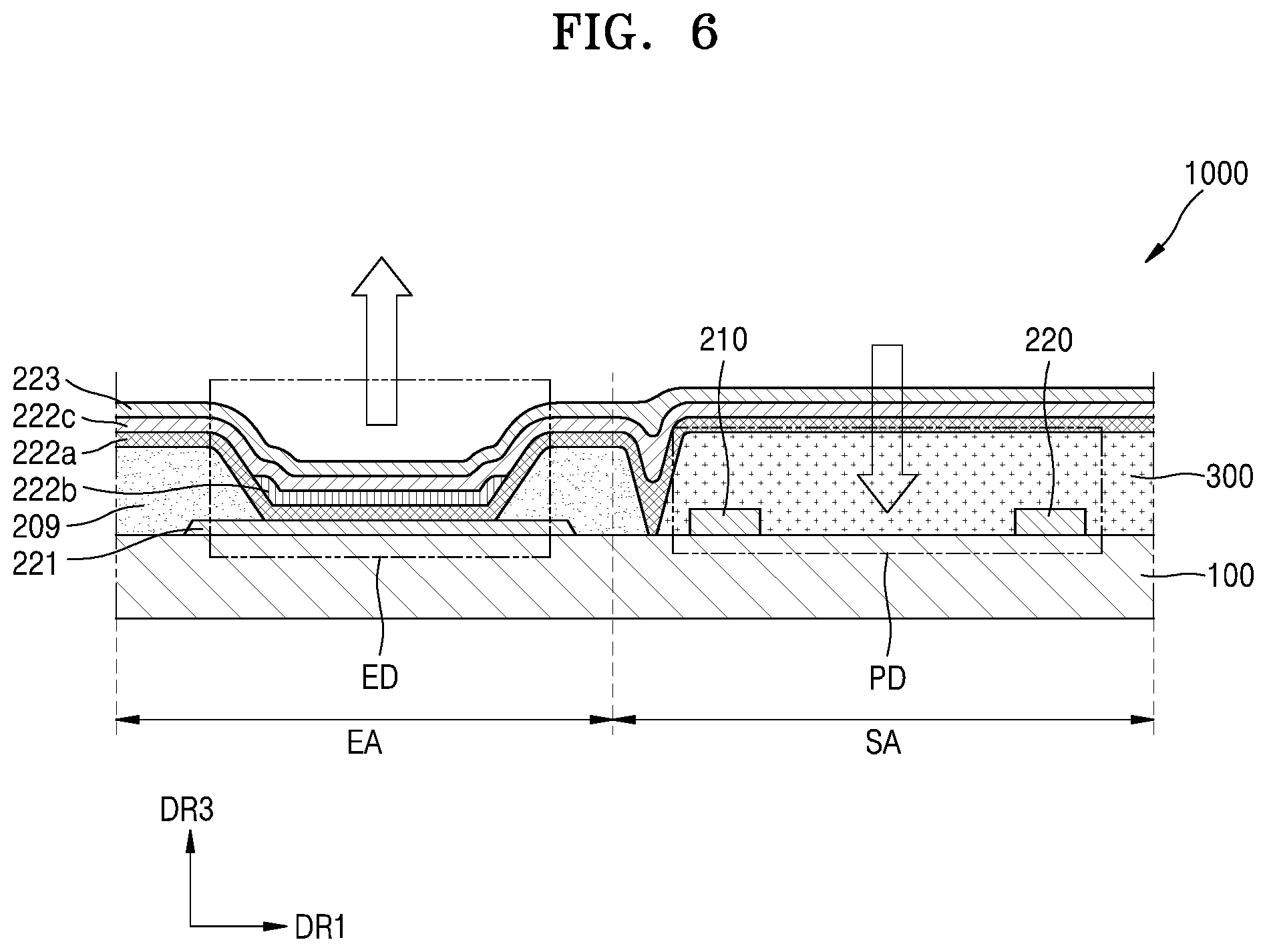 Patent US12317732 Figure 6 – Organic photodetector and electronic device including the same