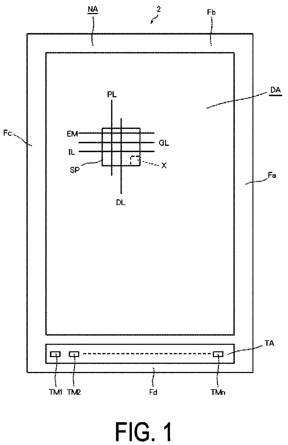 Patent US12317734 — Display device and display device production method — Figure 1